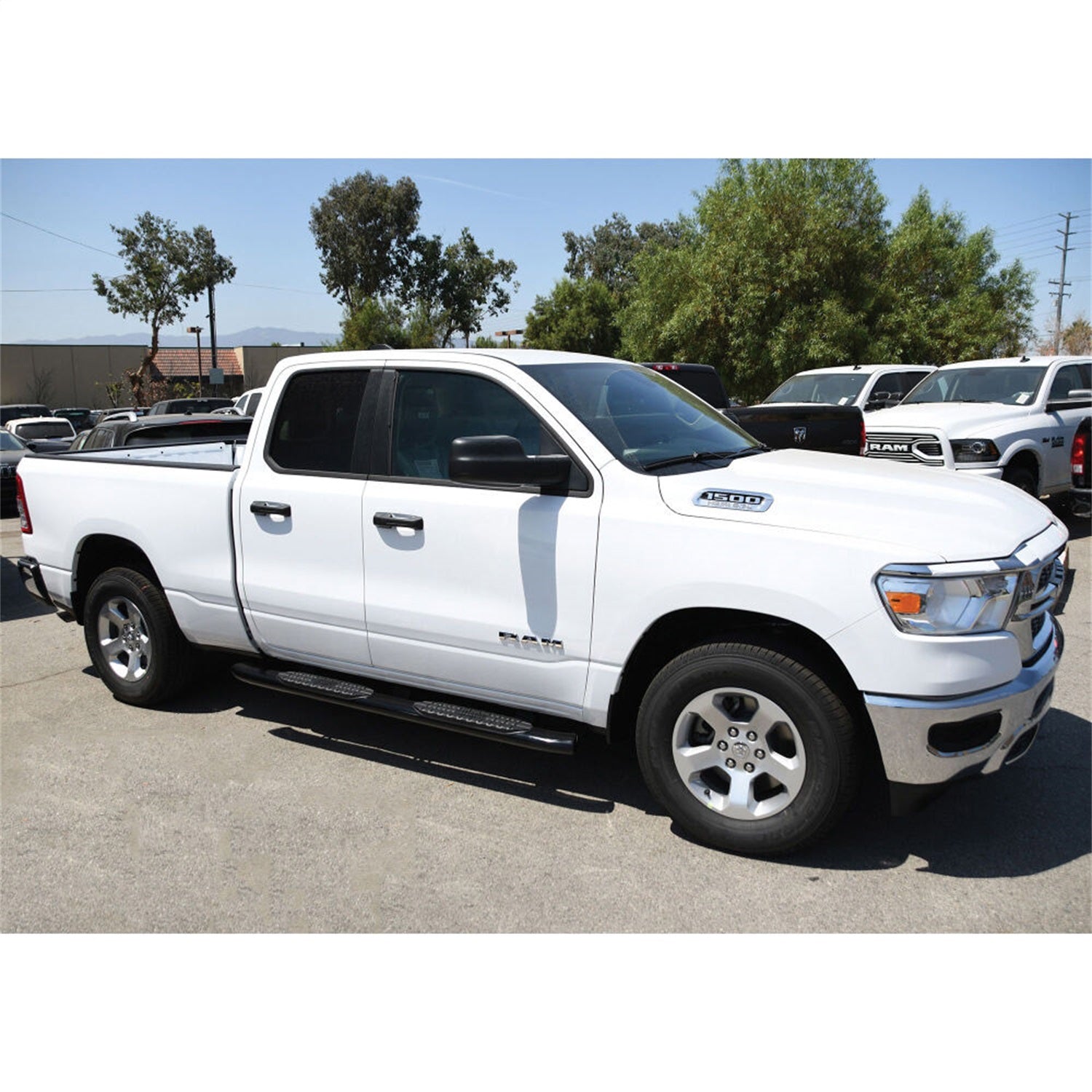 Westin 21 - 54095 2019 - 2024 Ram 1500 PRO TRAXX 5 in. Oval Nerf Step Bars - 72 in. Long - Rugged Truck Gear