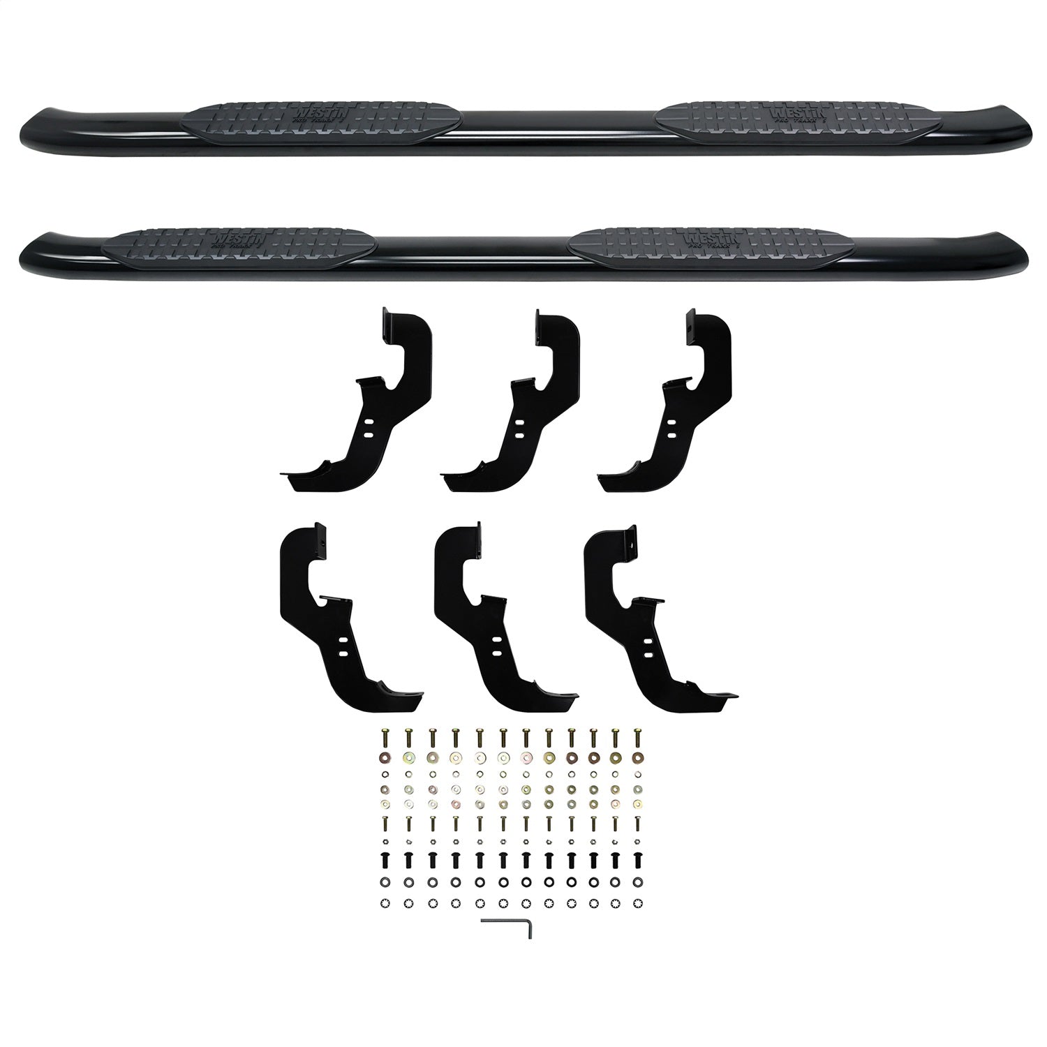 Westin 21 - 54135 2020 - 2024 GMC Sierra 2500/3500 HD PRO TRAXX 5 in. Oval Nerf Step Bars - 72 in. Long - Rugged Truck Gear