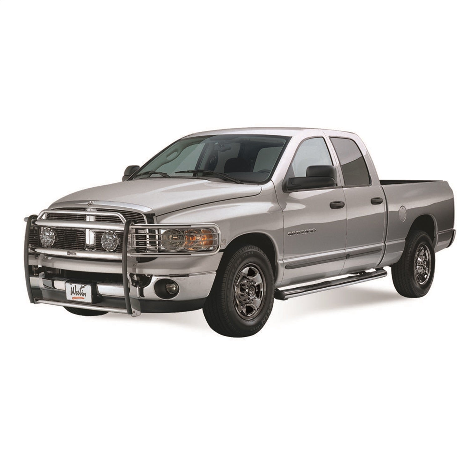 Westin 22 - 5030 2002 - 2024 Dodge Ram 1500 Premier 4 in. Oval Nerf Step Bars - 85 in. Long - Rugged Truck Gear