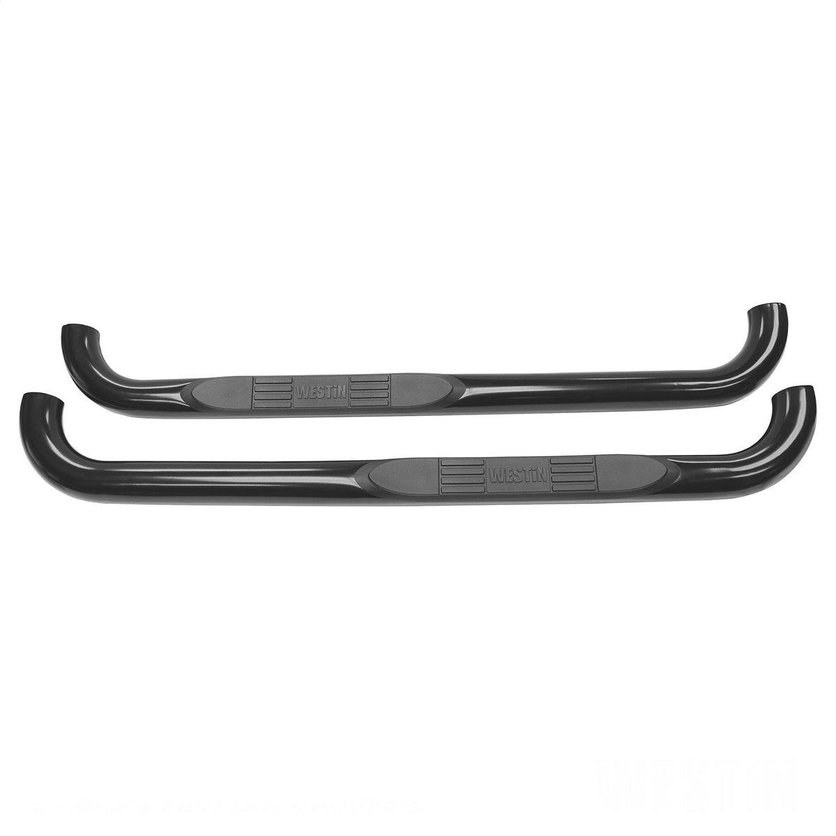 Westin 23 - 1405 1999 - 2013 Chevy Silverado 1500 E - Series 3 in. Round Nerf Step Bars - Single Step Pad - 72 in. Long - Rugged Truck Gear