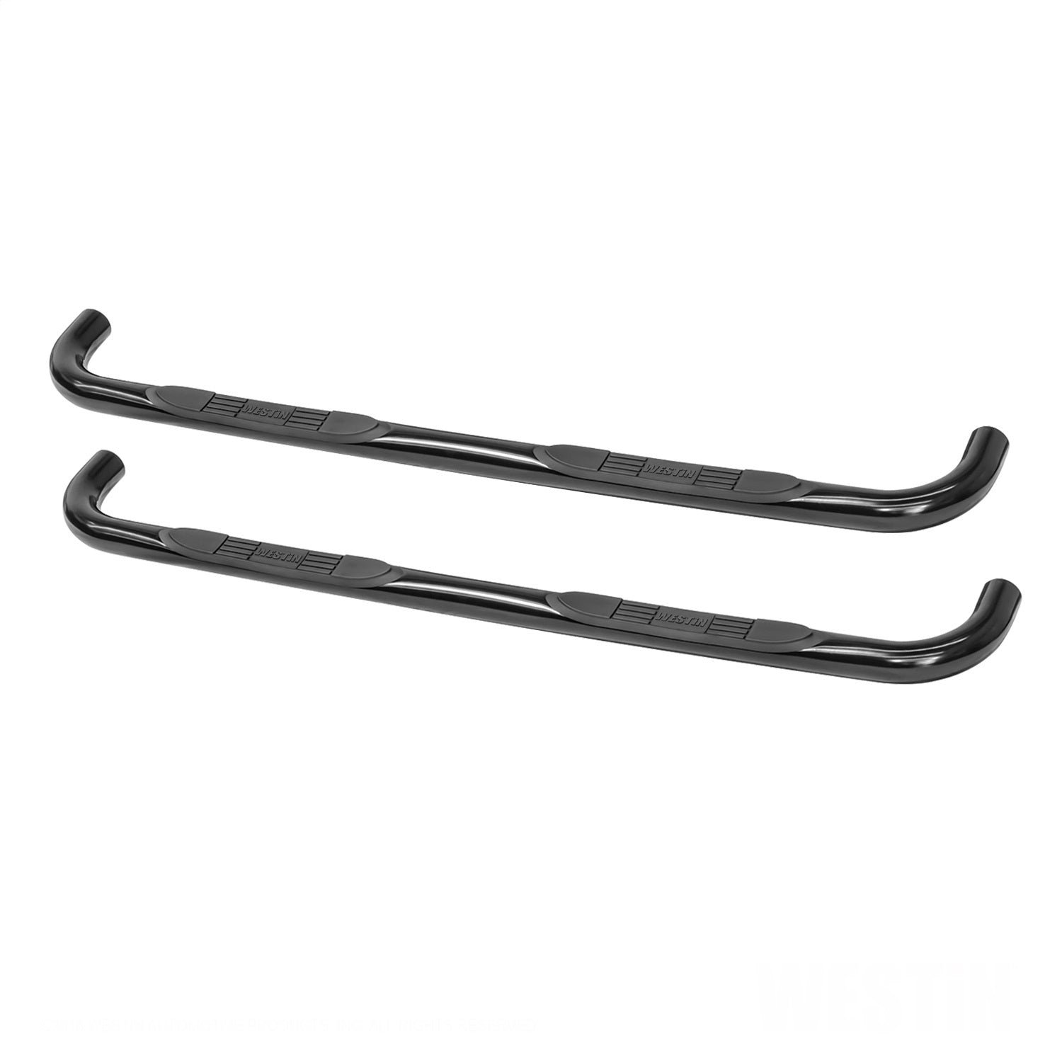Westin 23 - 3575 2010 - 2024 Dodge Ram 2500/3500 E - Series 3 in. Round Nerf Step Bars - Dual Step Pad - Rugged Truck Gear