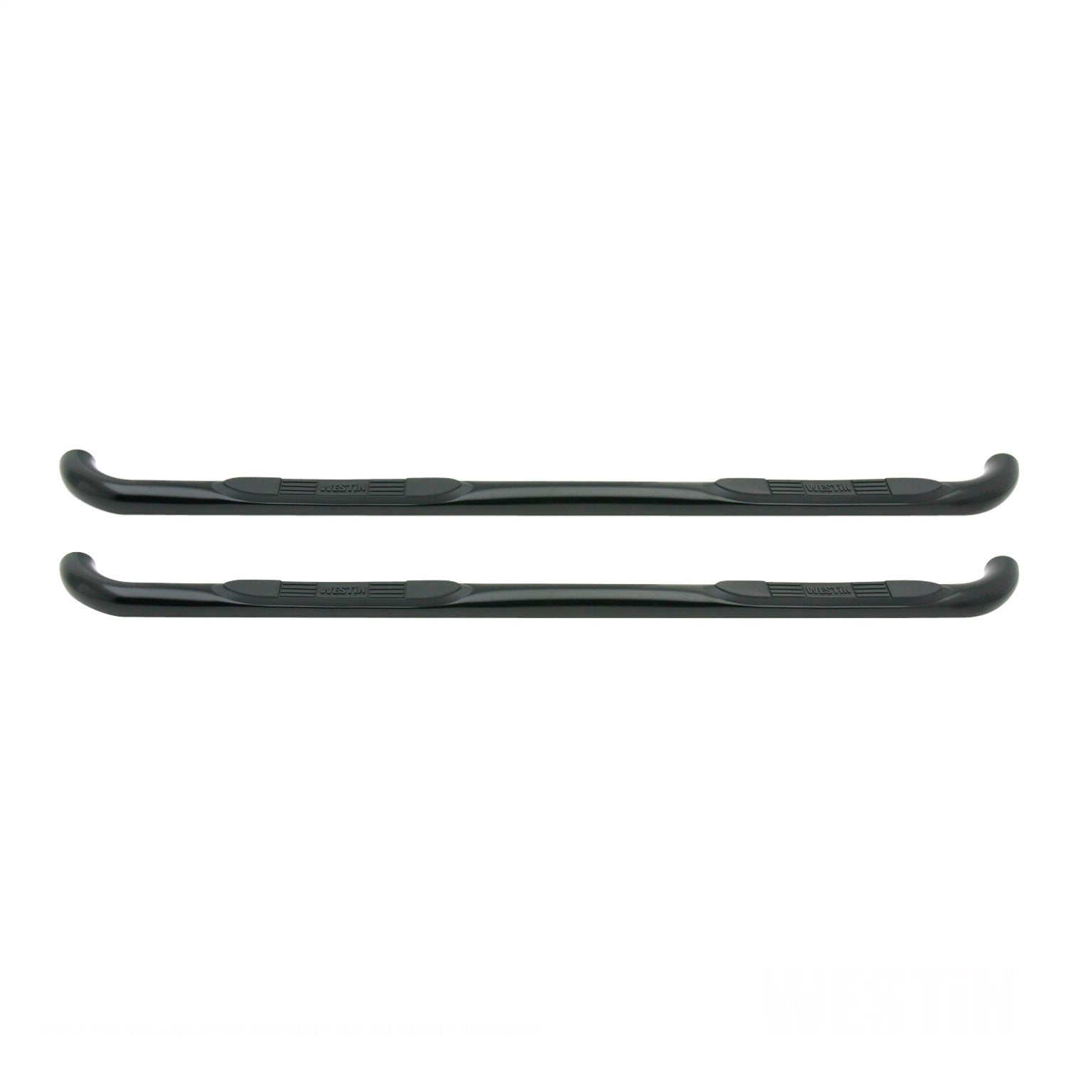 Westin 23 - 3575 2010 - 2024 Dodge Ram 2500/3500 E - Series 3 in. Round Nerf Step Bars - Dual Step Pad - Rugged Truck Gear