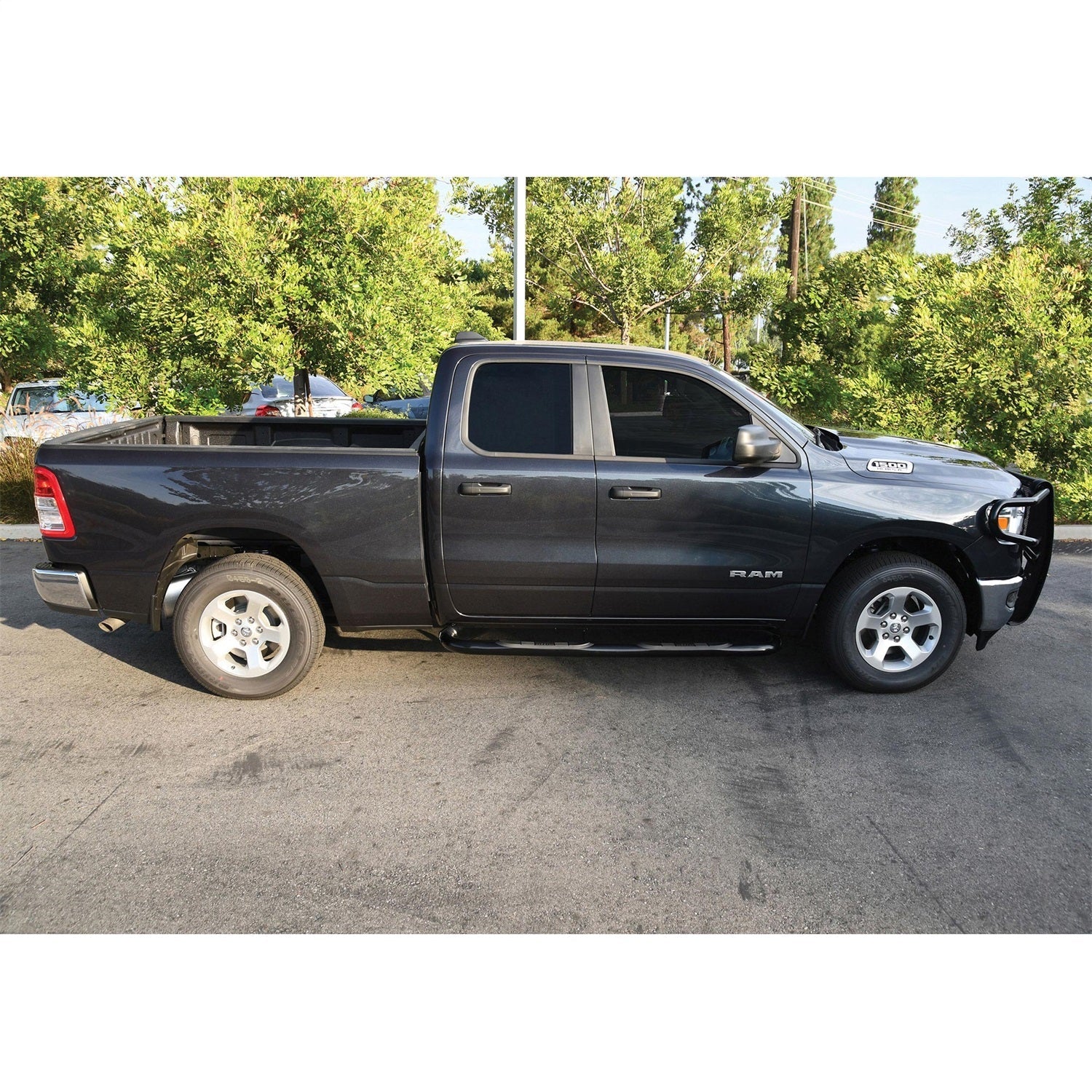 Westin 23 - 4085 2019 - 2024 Dodge Ram 1500 E - Series 3 in. Round Nerf Step Bars - Dual Step Pad - 72 in. Long - Rugged Truck Gear
