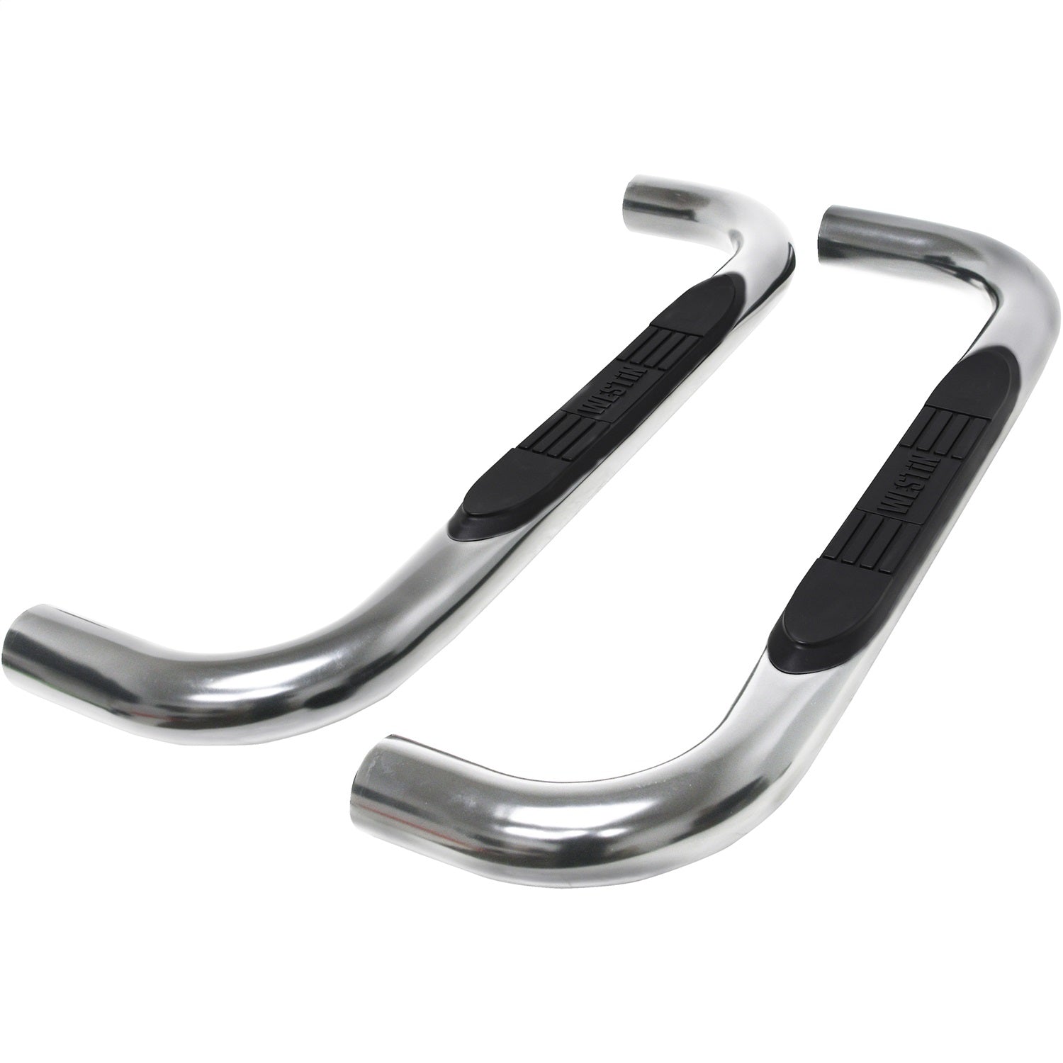 Westin 23 - 4110 2019 - 2024 GMC Sierra 1500 E - Series 3 in. Round Nerf Step Bars - 72 in. Long - Rugged Truck Gear