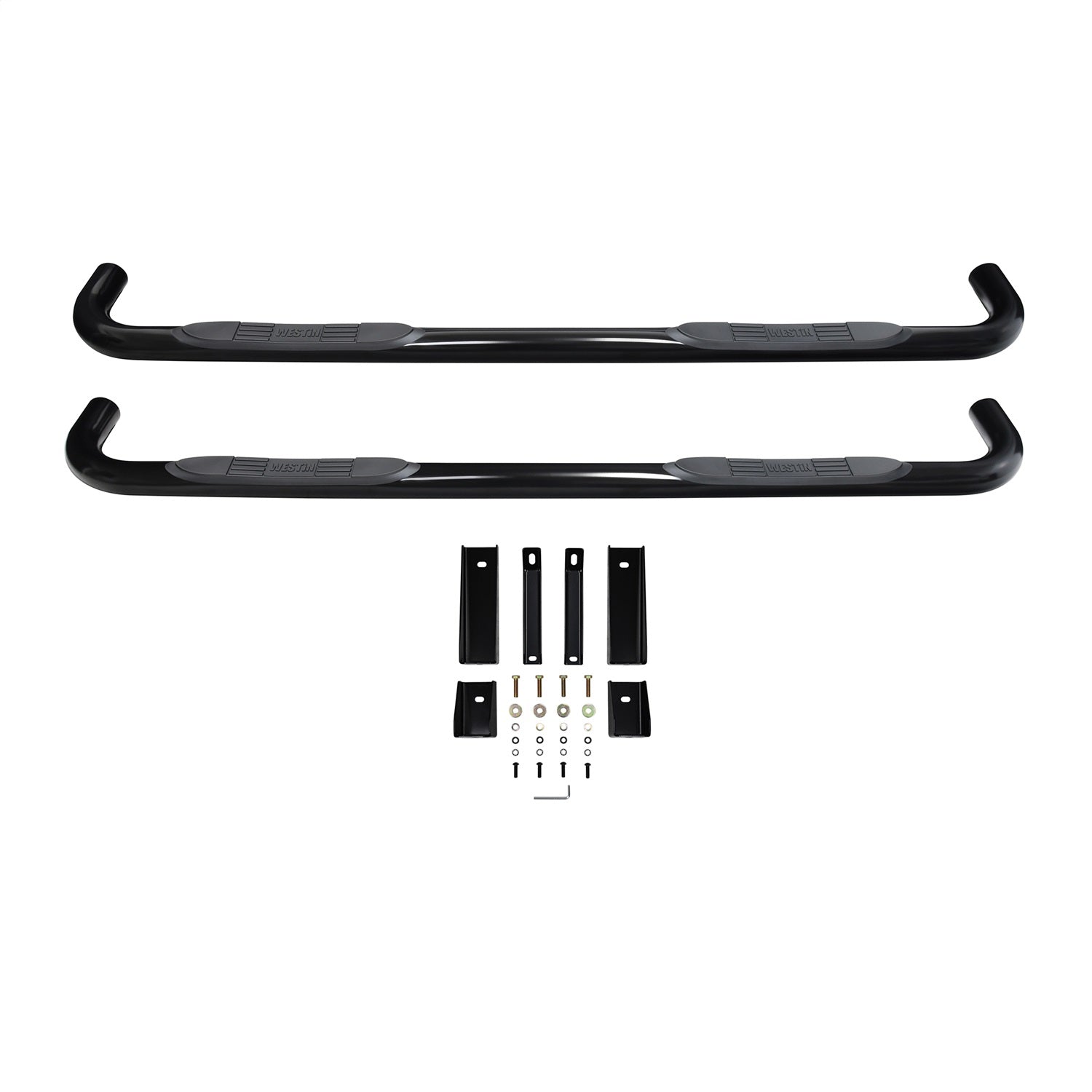 Westin 23 - 4135 2019 - 2024 GMC Sierra 1500 E - Series 3 in. Round Nerf Step Bars - 72 in. Long - Rugged Truck Gear