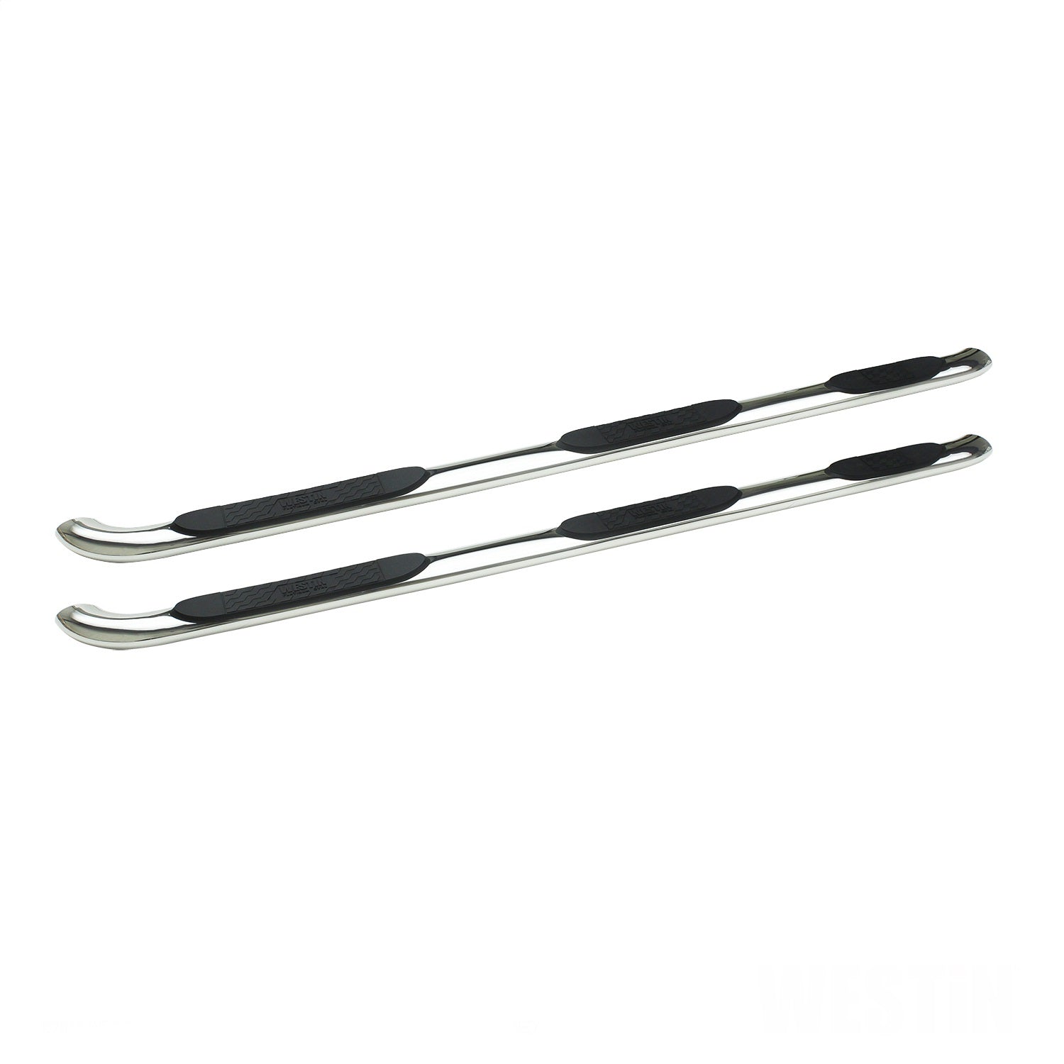 Westin 24 - 54590 2015 - 2019 GMC Sierra 2500/3500 HD Platinum 4 in. Oval Wheel - to - Wheel Nerf Step Bars - 72 in. Long - Rugged Truck Gear
