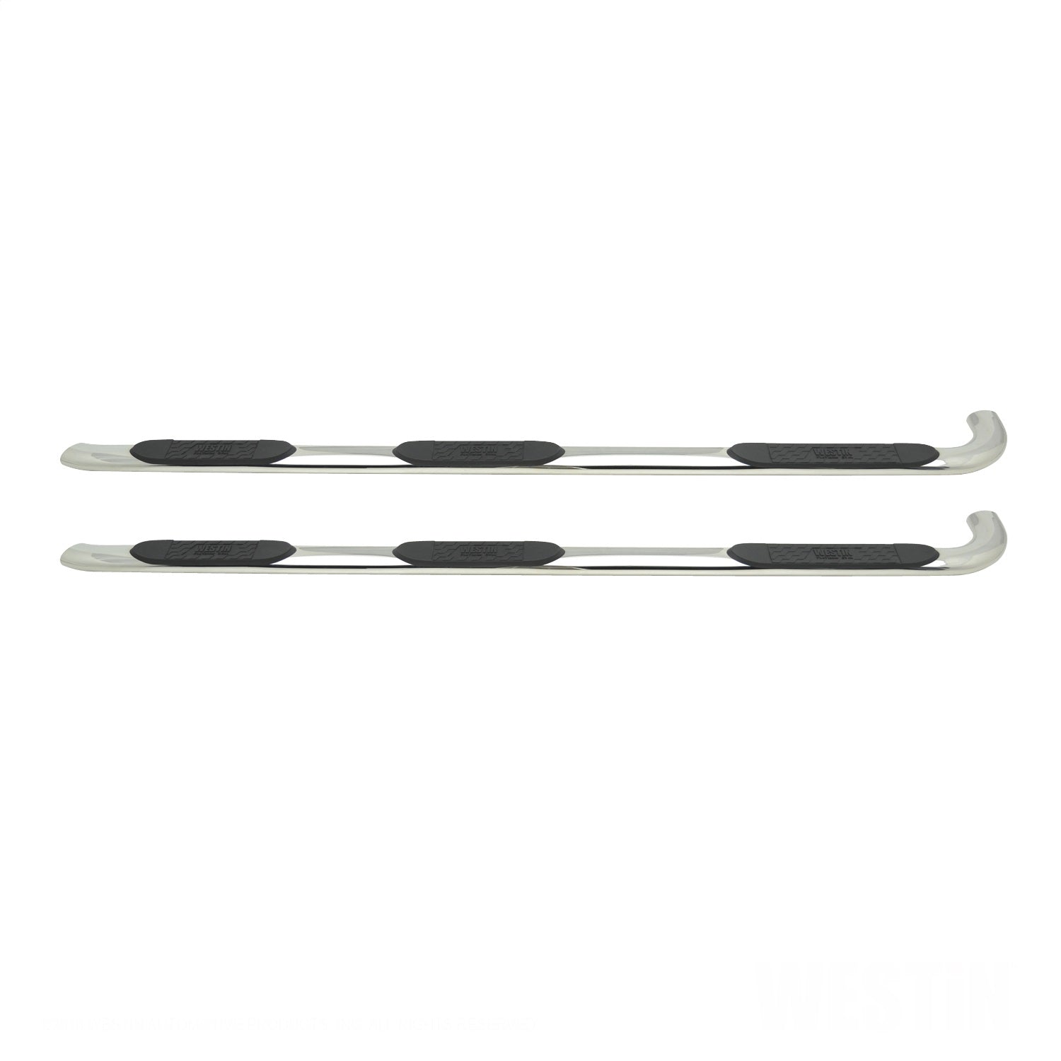 Westin 24 - 54590 2015 - 2019 GMC Sierra 2500/3500 HD Platinum 4 in. Oval Wheel - to - Wheel Nerf Step Bars - 72 in. Long - Rugged Truck Gear