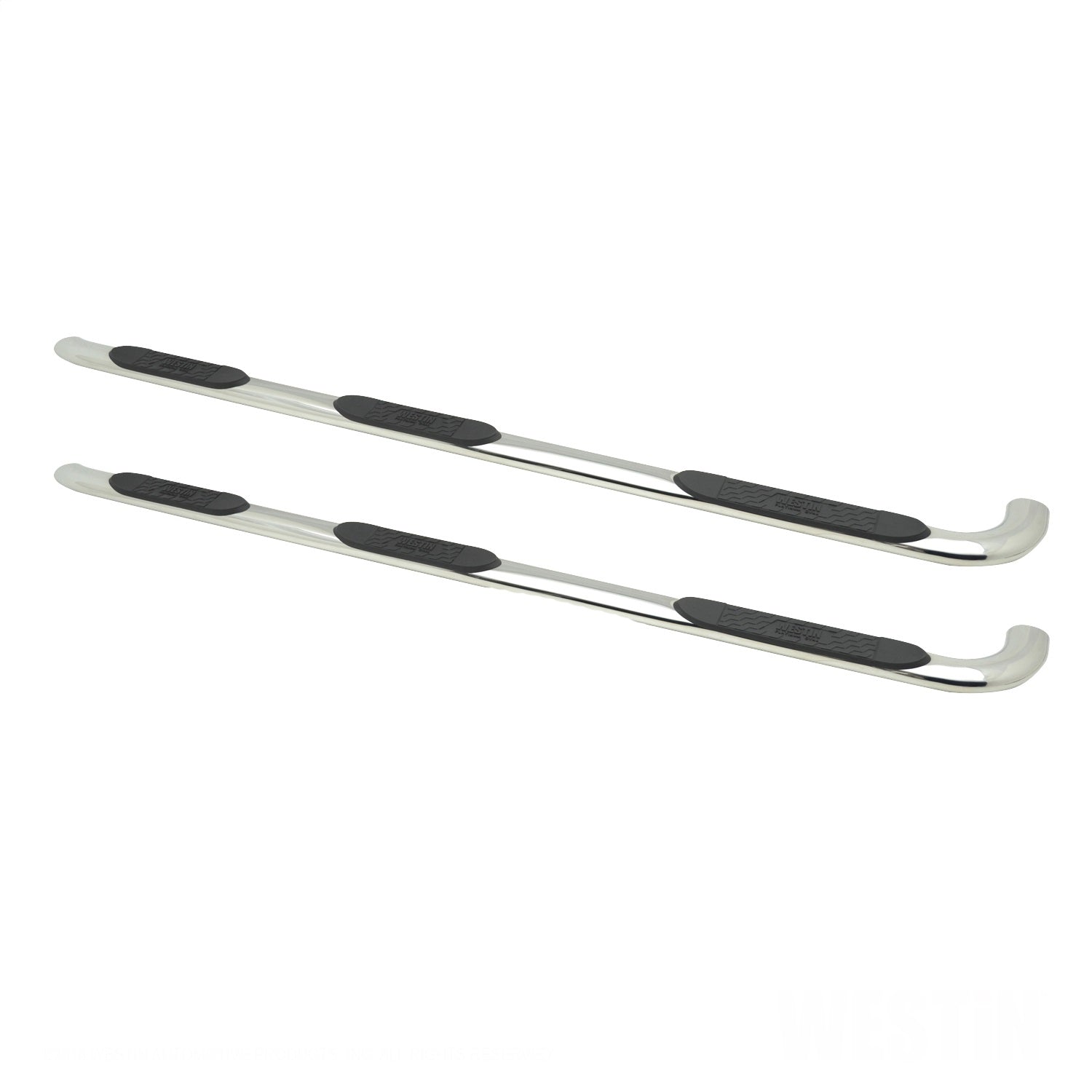 Westin 24 - 54610 2015 - 2024 Ford F150 Platinum 4 in. Oval Wheel - to - Wheel Nerf Step Bars - 72 in. Long - Rugged Truck Gear