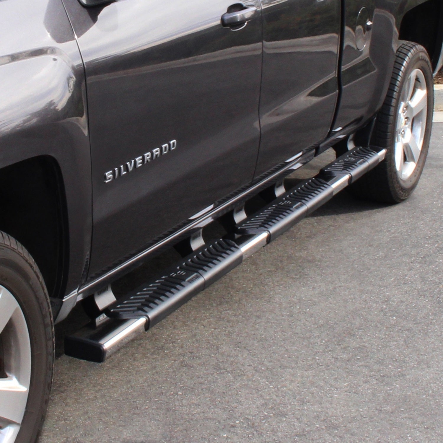 Westin 28 - 534575 2007 - 2018 GMC Sierra 1500 R5 M - Series 5 in. Wheel - to - Wheel Nerf Step Bars - 80 in. Long - Rugged Truck Gear