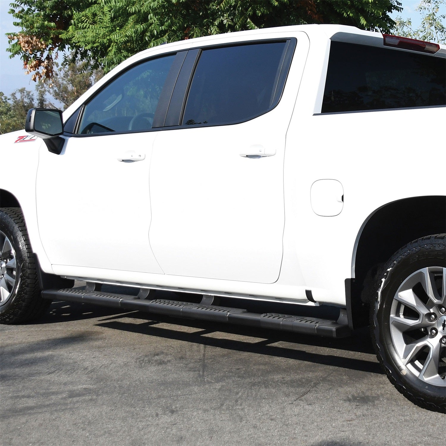 Westin 28 - 534685 2019 - 2023 GMC Sierra 1500 R5 M - Series 5 in. Wheel - to - Wheel Nerf Step Bars - 97 in. Long - Rugged Truck Gear