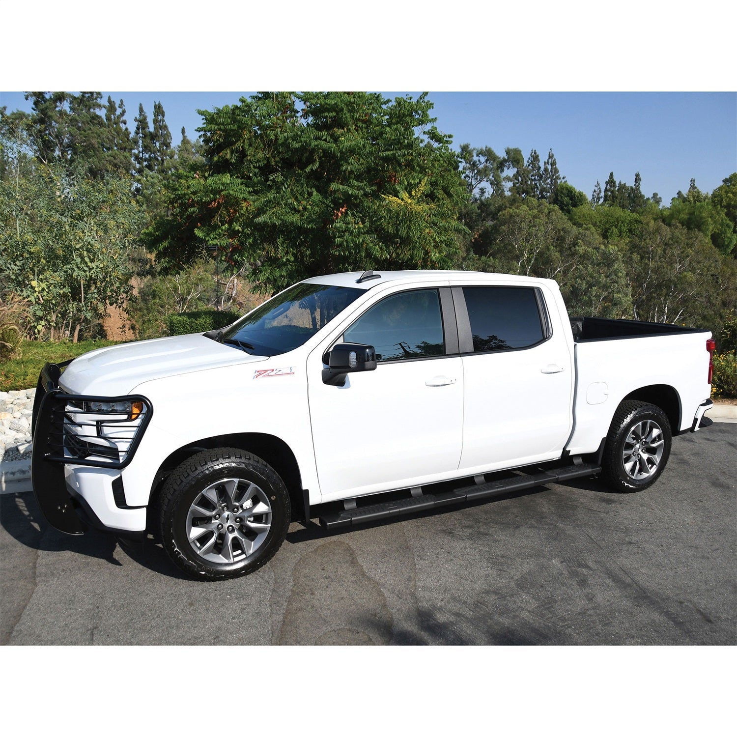Westin 28 - 534685 2019 - 2023 GMC Sierra 1500 R5 M - Series 5 in. Wheel - to - Wheel Nerf Step Bars - 97 in. Long - Rugged Truck Gear