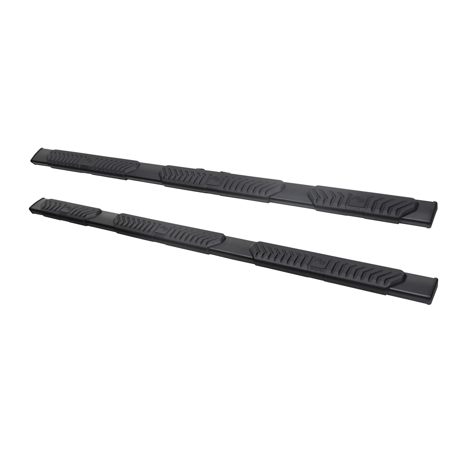 Westin 28 - 534685 2019 - 2023 GMC Sierra 1500 R5 M - Series 5 in. Wheel - to - Wheel Nerf Step Bars - 97 in. Long - Rugged Truck Gear