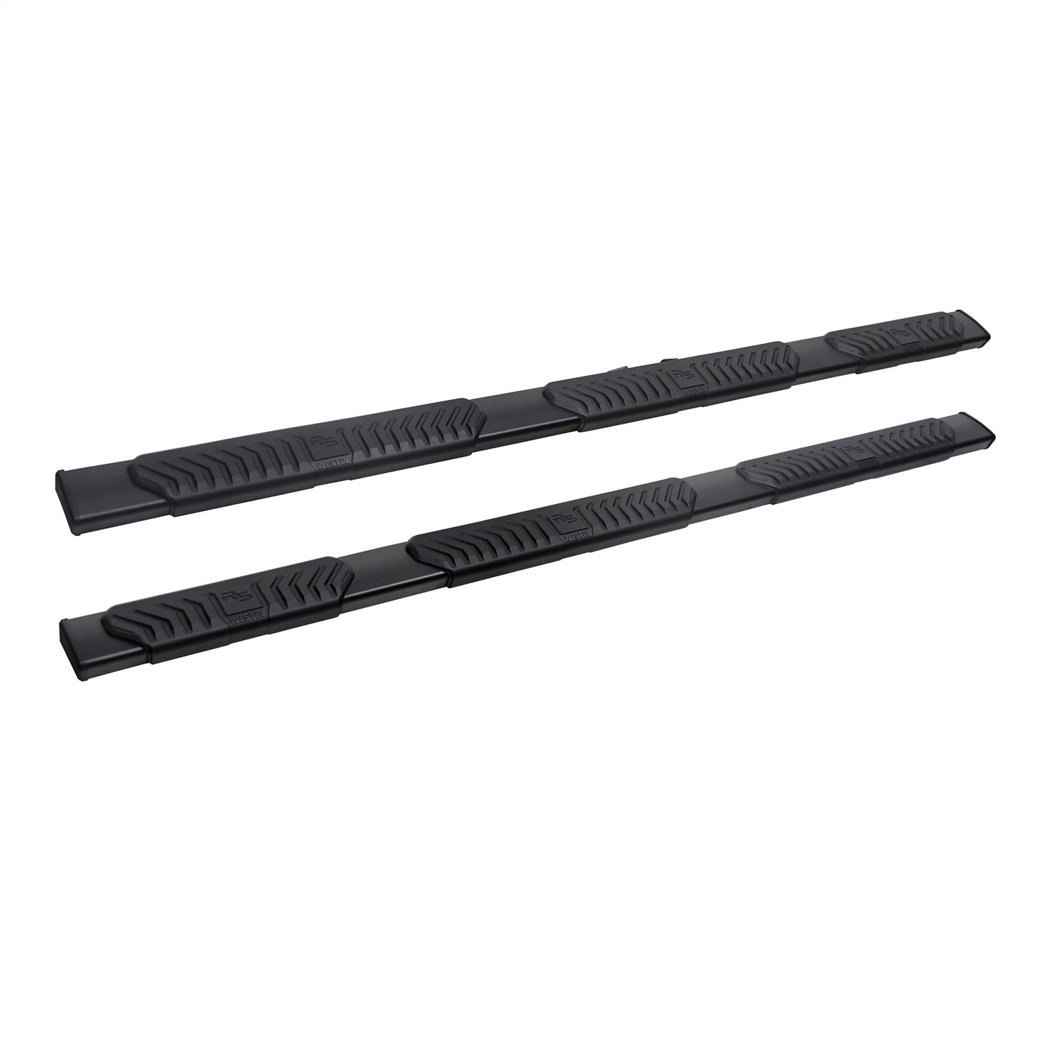 Westin 28 - 534685 2019 - 2023 GMC Sierra 1500 R5 M - Series 5 in. Wheel - to - Wheel Nerf Step Bars - 97 in. Long - Rugged Truck Gear