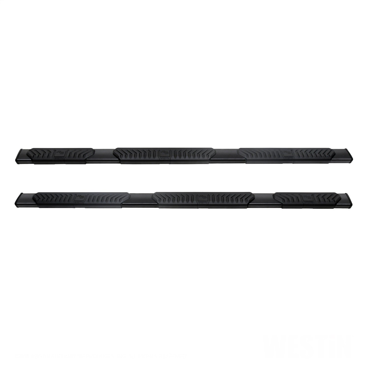 Westin 28 - 534685 2019 - 2023 GMC Sierra 1500 R5 M - Series 5 in. Wheel - to - Wheel Nerf Step Bars - 97 in. Long - Rugged Truck Gear