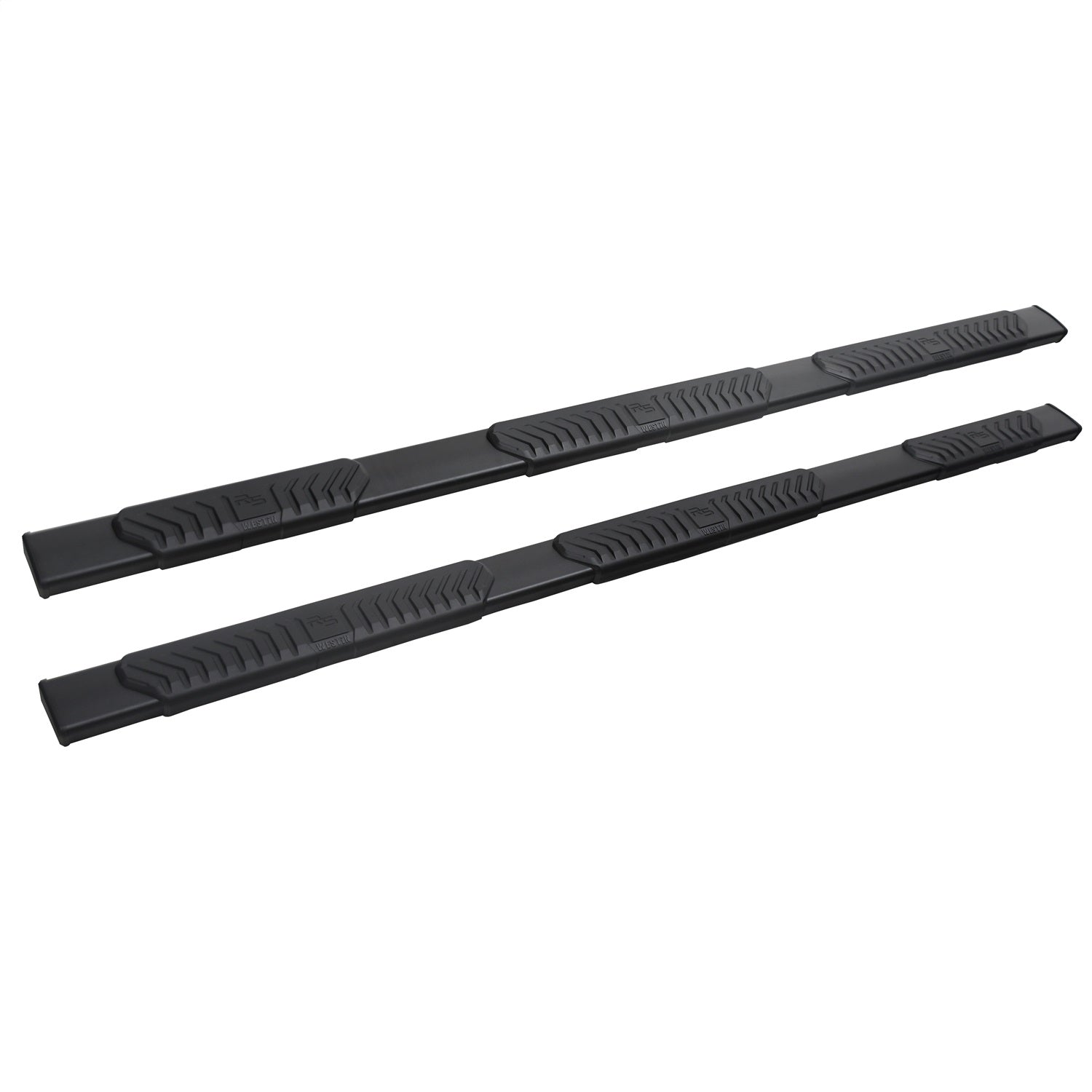 Westin 28 - 534695 2019 - 2023 GMC Sierra 1500 R5 M - Series 5 in. Wheel - to - Wheel Nerf Step Bars - 97 in. Long - Rugged Truck Gear