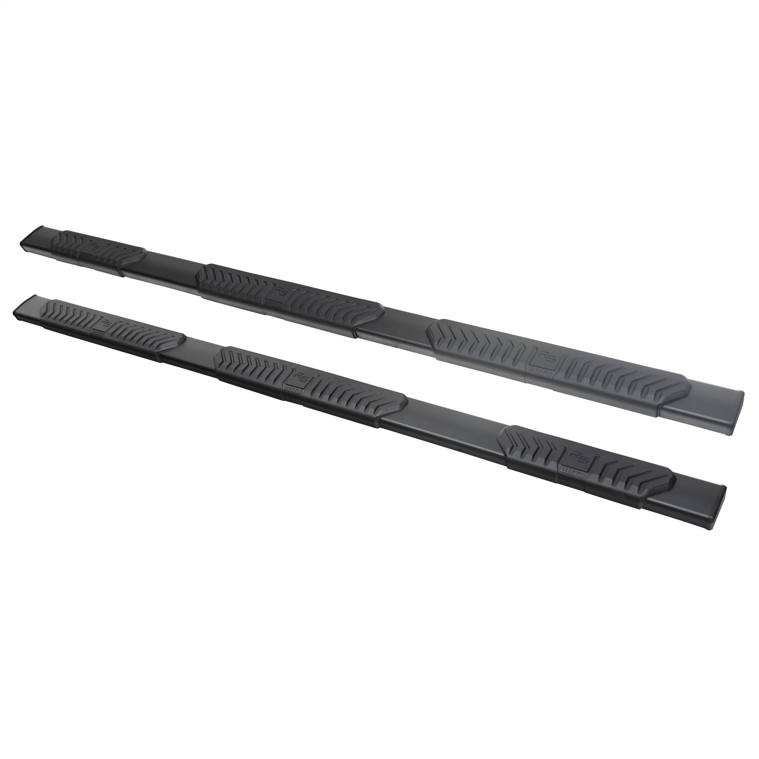 Westin 28 - 534695 2019 - 2023 GMC Sierra 1500 R5 M - Series 5 in. Wheel - to - Wheel Nerf Step Bars - 97 in. Long - Rugged Truck Gear