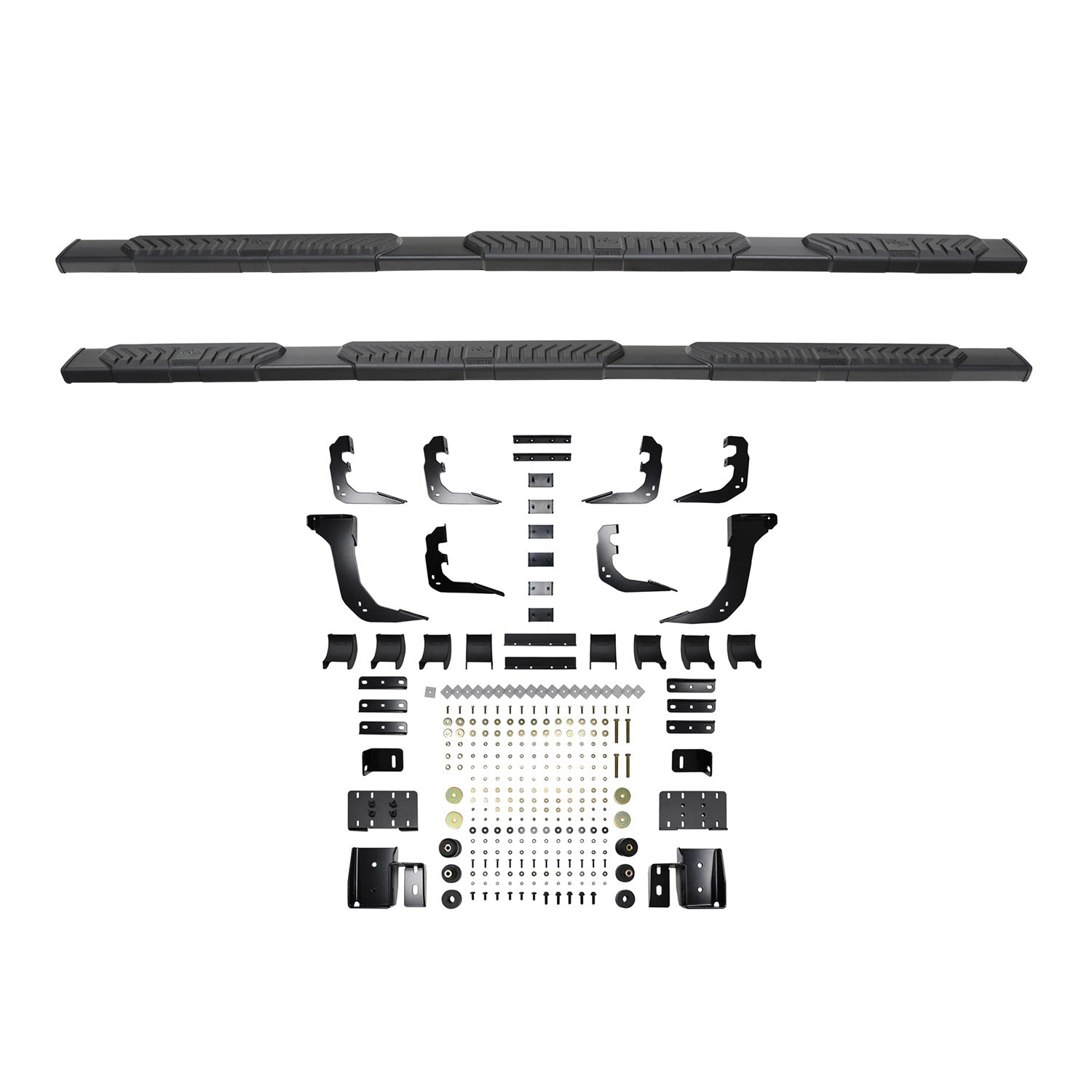 Westin 28 - 534705 2019 - 2023 Dodge Ram 1500 R5 M - Series 5 in. Wheel - to - Wheel Nerf Step Bars - 72 in. Long - Rugged Truck Gear