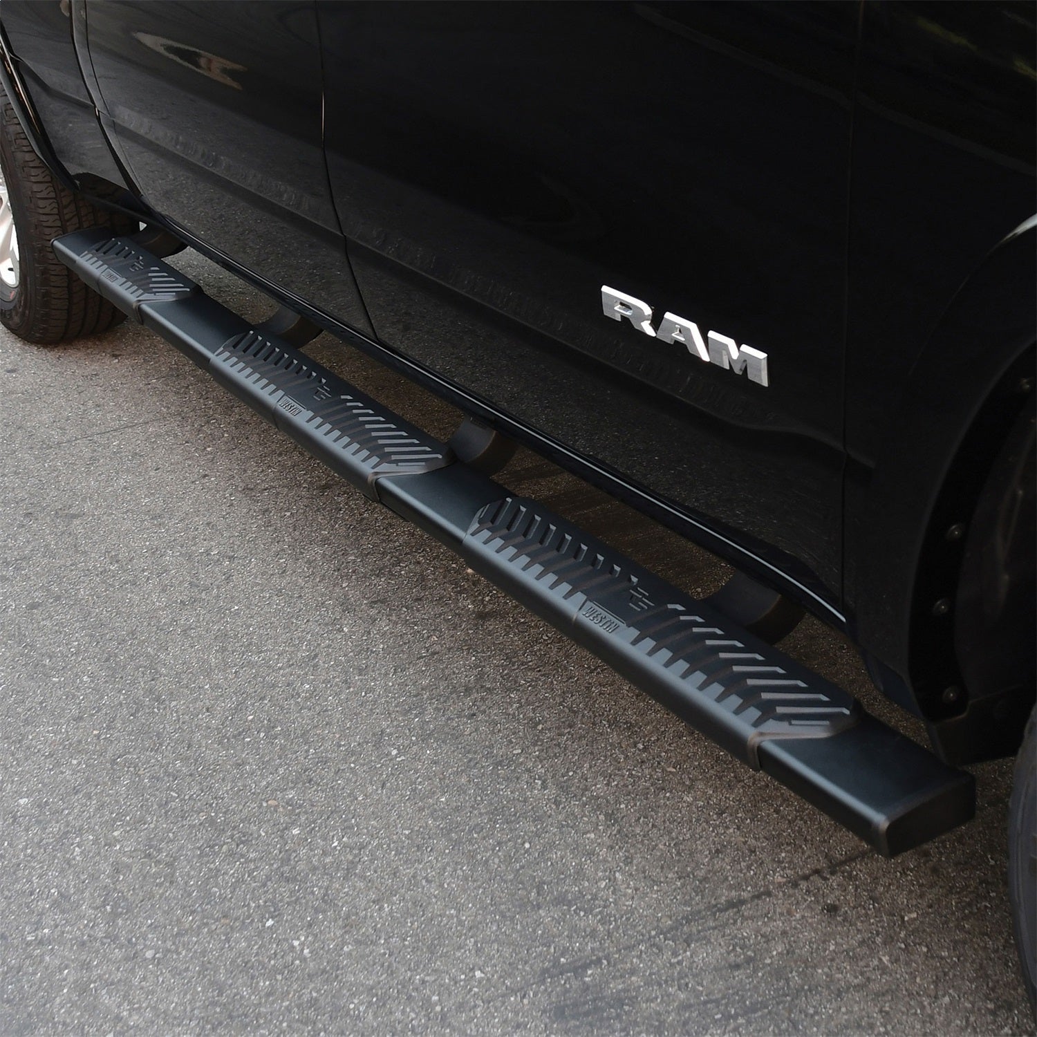 Westin 28 - 534705 2019 - 2023 Dodge Ram 1500 R5 M - Series 5 in. Wheel - to - Wheel Nerf Step Bars - 72 in. Long - Rugged Truck Gear