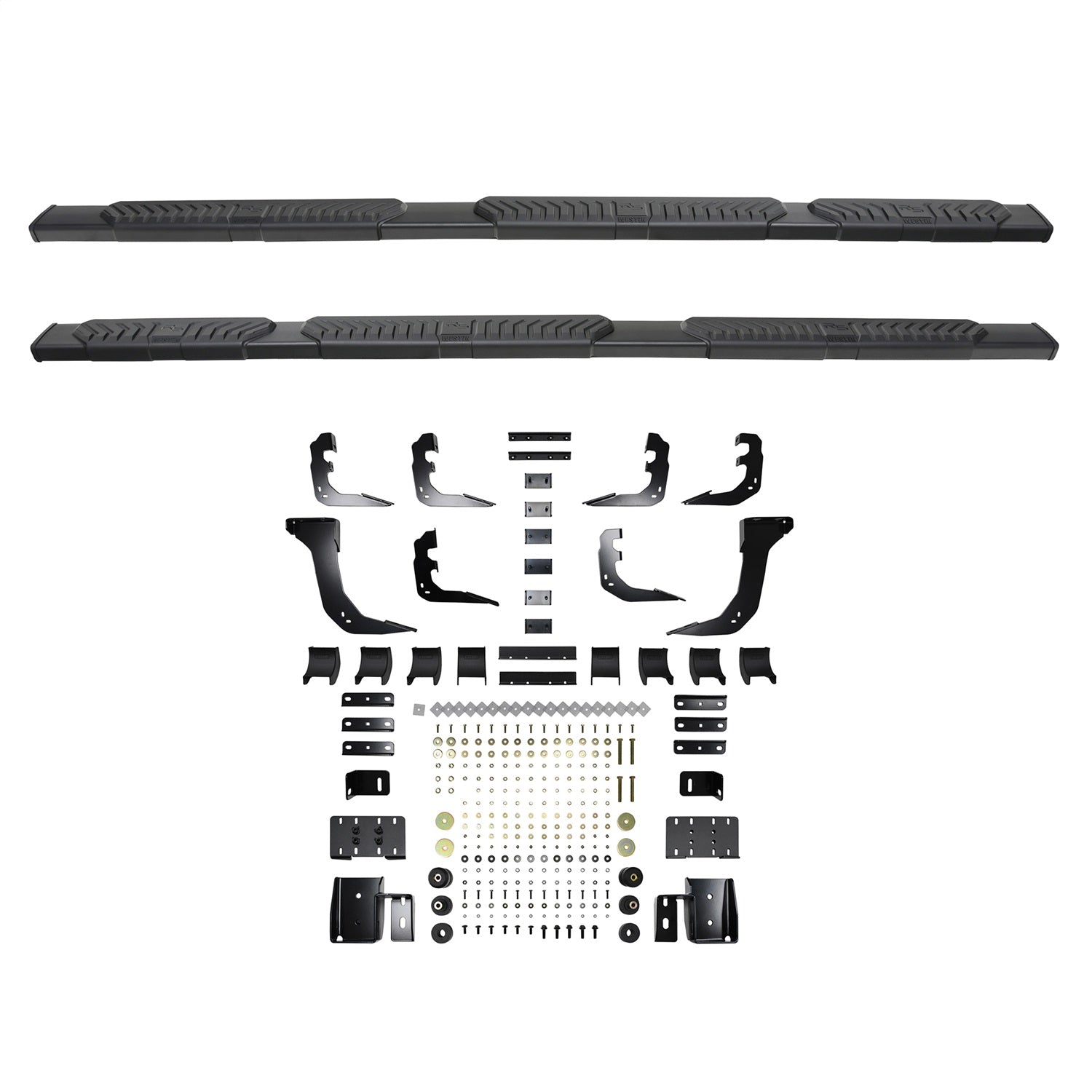 Westin 28 - 534735 2019 - 2023 Dodge Ram 1500 R5 M - Series 5 in. Wheel - to - Wheel Nerf Step Bars - 72 in. Long - Rugged Truck Gear