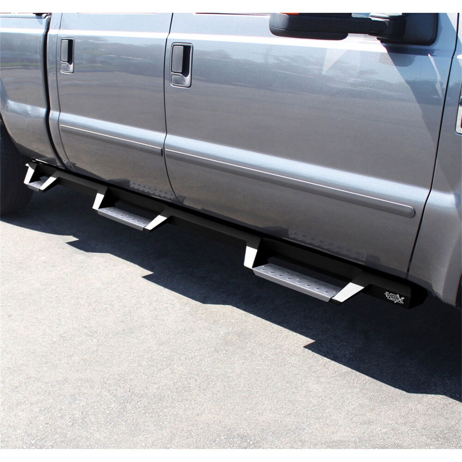 Westin 56 - 5340152 1999 - 2016 Ford F250/F350 Super Duty HDX Stainless Drop Wheel - to - Wheel Nerf Step Bars - 80 in. Long - Rugged Truck Gear