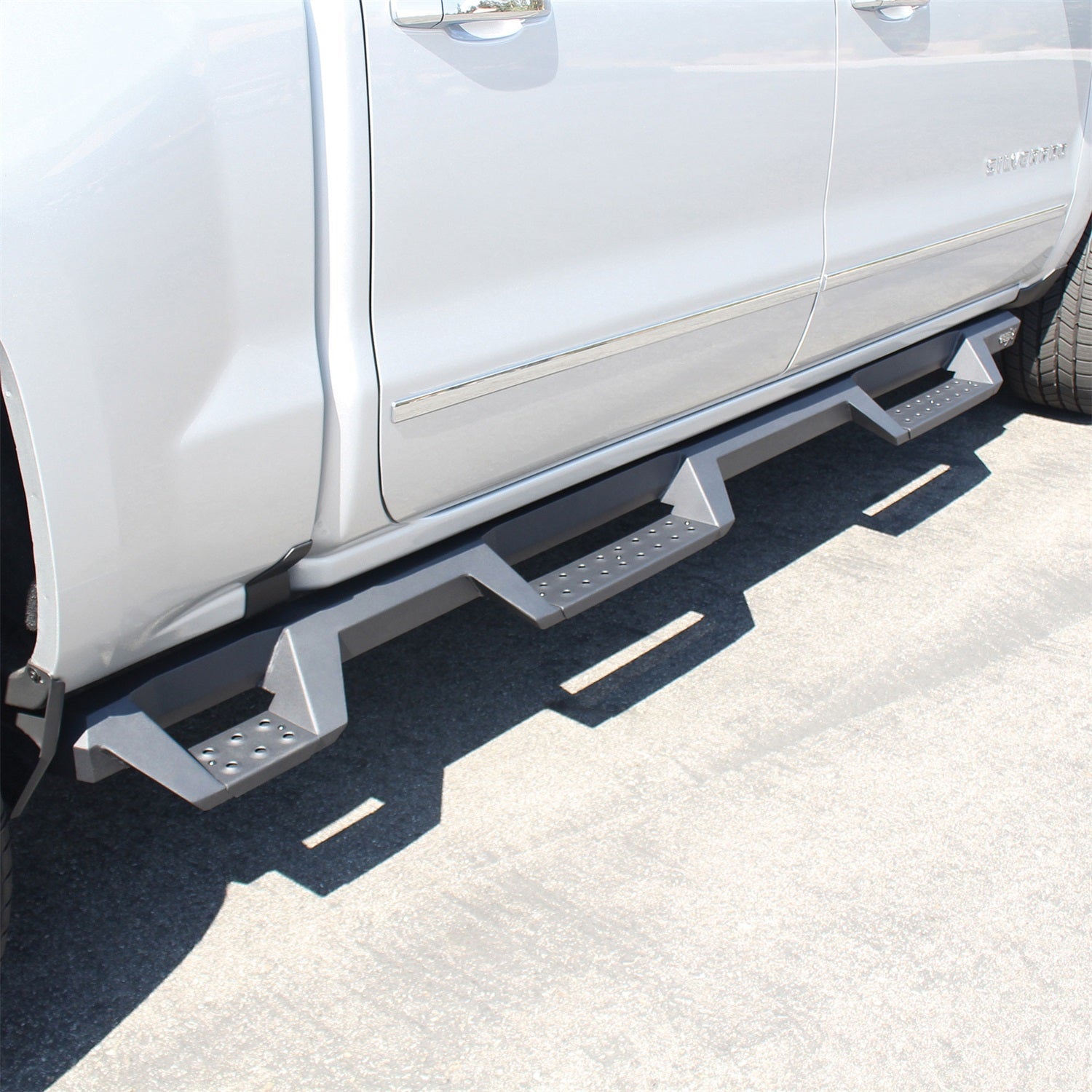 Westin 56 - 534565 2007 - 2018 GMC Sierra 1500 HDX Drop Wheel - to - Wheel Nerf Step Bars - 80 in. Long - Rugged Truck Gear