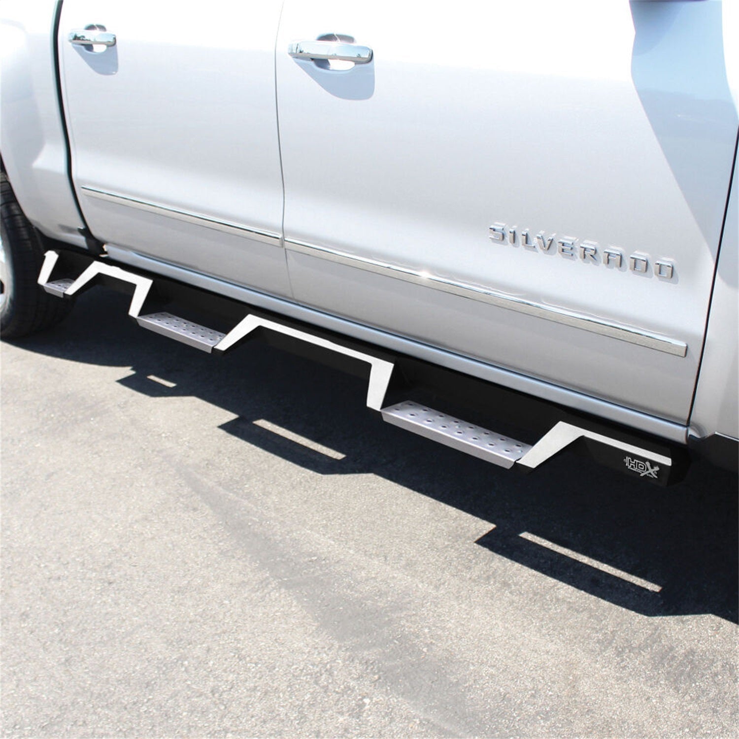 Westin 56 - 5345652 2007 - 2018 GMC Sierra 1500 HDX Stainless Drop Wheel - to - Wheel Nerf Step Bars - 80 in. Long - Rugged Truck Gear