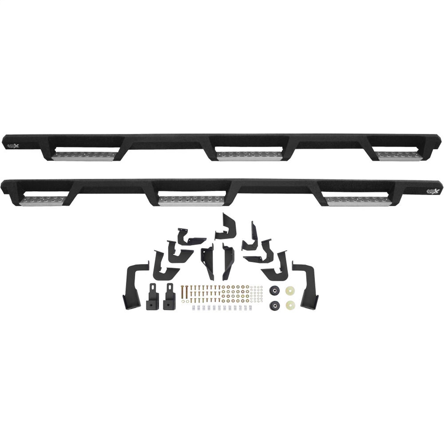 Westin 56 - 5345652 2007 - 2018 GMC Sierra 1500 HDX Stainless Drop Wheel - to - Wheel Nerf Step Bars - 80 in. Long - Rugged Truck Gear