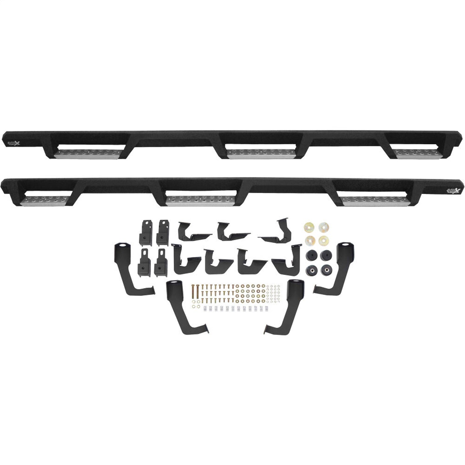 Westin 56 - 5345752 2007 - 2018 GMC Sierra 1500 HDX Stainless Drop Wheel - to - Wheel Nerf Step Bars - 80 in. Long - Rugged Truck Gear