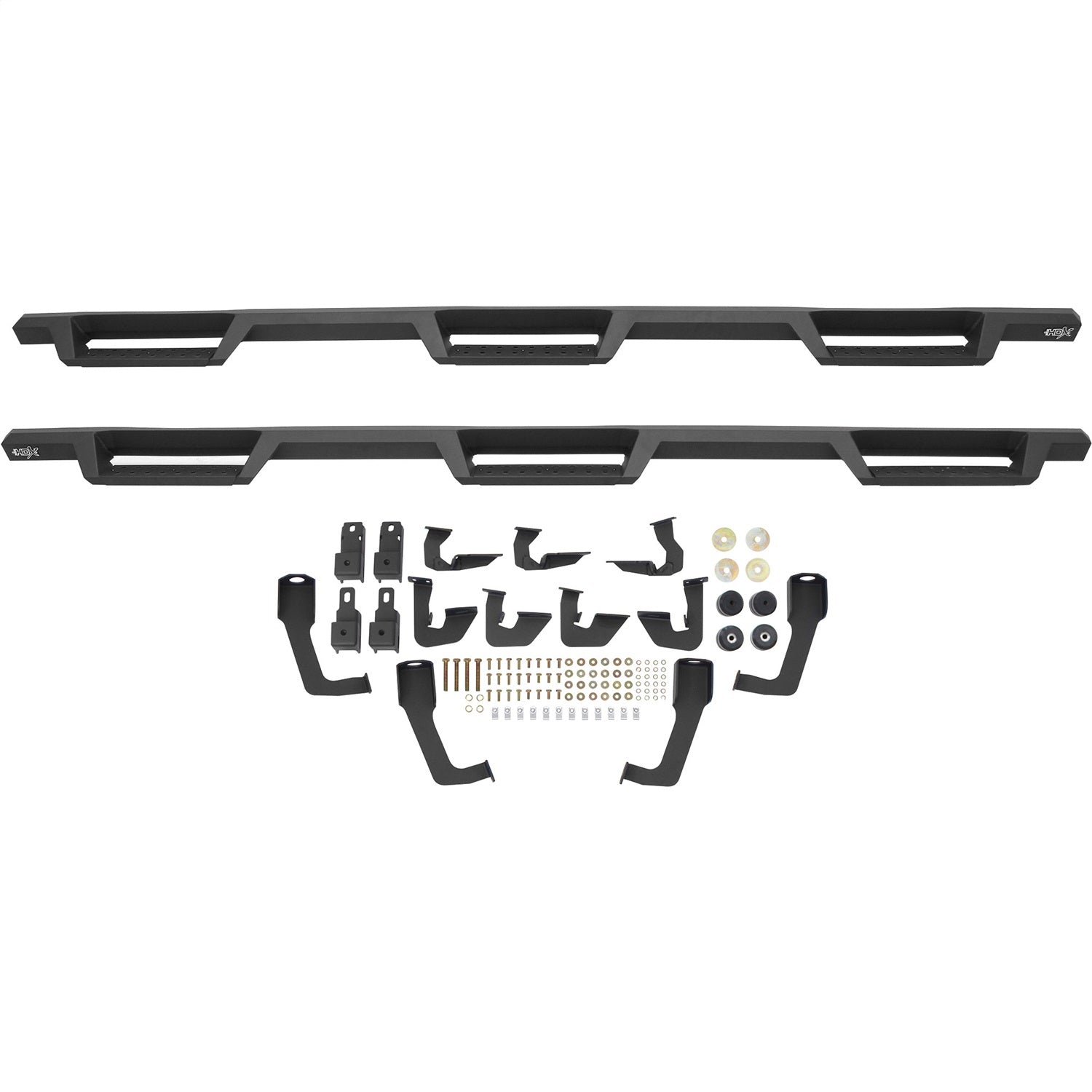 Westin 56 - 534585 2007 - 2019 Chevy Silverado 2500/3500 HD HDX Drop Wheel - to - Wheel Nerf Step Bars - 80 in. Long - Rugged Truck Gear