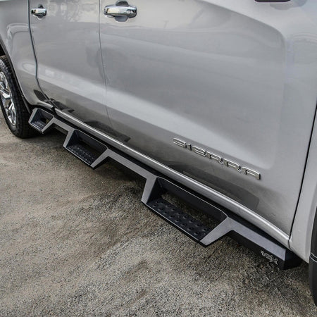 Westin 56 - 534695 2019 - 2023 Chevy Silverado 1500 HDX Drop Wheel - to - Wheel Nerf Step Bars - 72 in. Long - Rugged Truck Gear