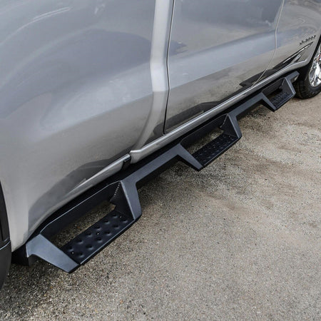 Westin 56 - 534695 2019 - 2023 Chevy Silverado 1500 HDX Drop Wheel - to - Wheel Nerf Step Bars - 72 in. Long - Rugged Truck Gear