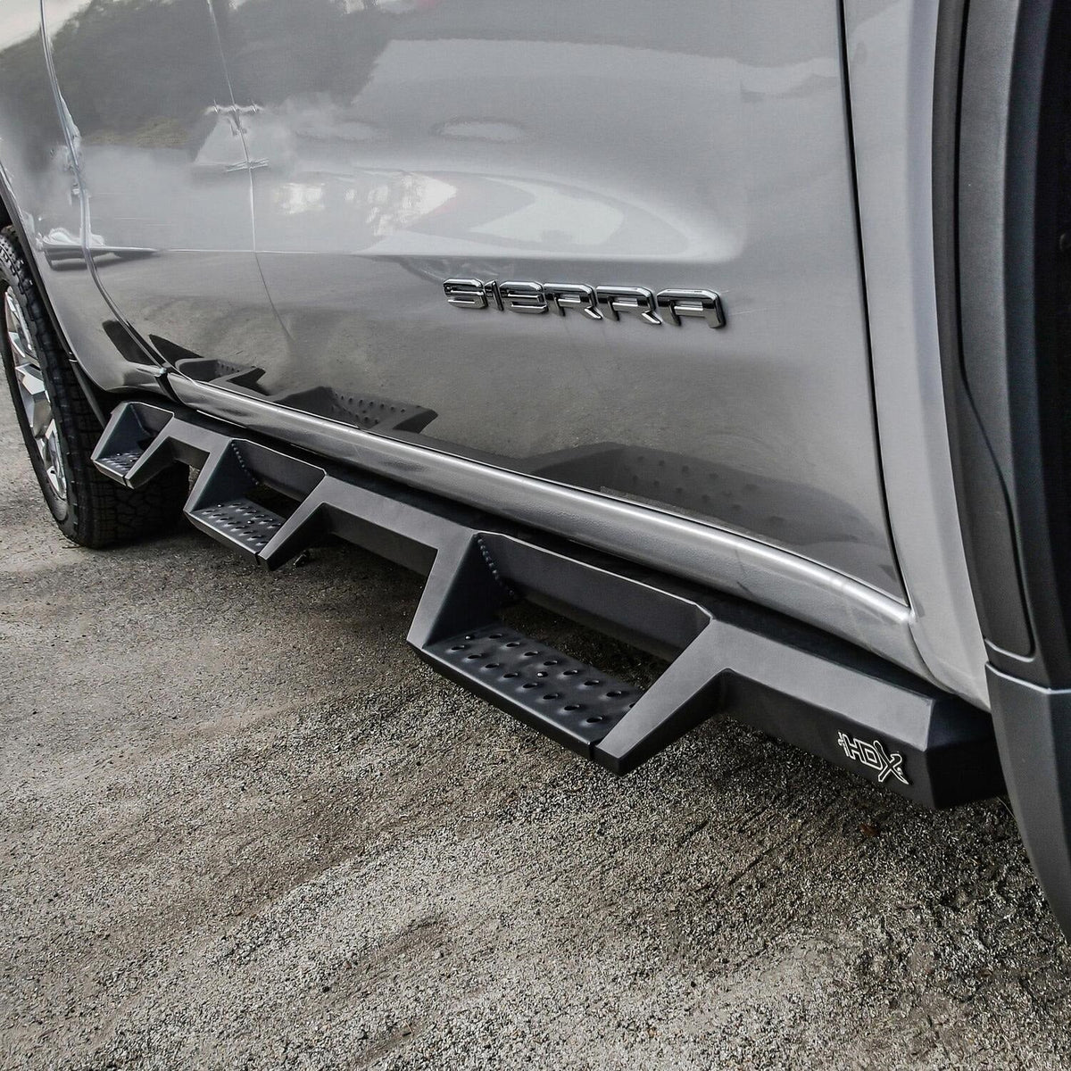 Westin 56 - 534695 2019 - 2023 Chevy Silverado 1500 HDX Drop Wheel - to - Wheel Nerf Step Bars - 72 in. Long - Rugged Truck Gear