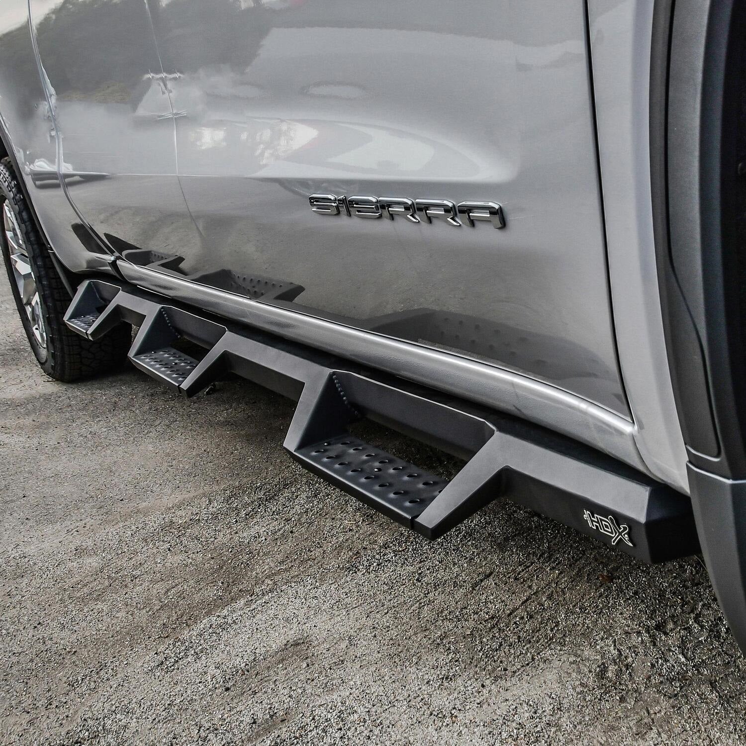 Westin 56 - 534695 2019 - 2023 Chevy Silverado 1500 HDX Drop Wheel - to - Wheel Nerf Step Bars - 72 in. Long - Rugged Truck Gear