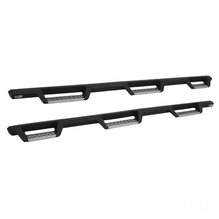 Westin 56 - 5346952 2019 - 2023 GMC Sierra 1500 HDX Stainless Drop Wheel - to - Wheel Nerf Step Bars - 72 in. Long - Rugged Truck Gear