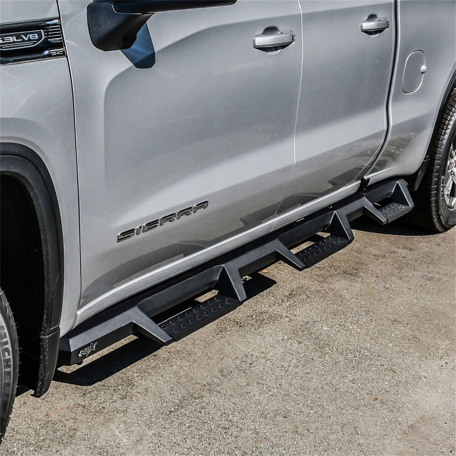Westin 56 - 534715 2019 - 2023 GMC Sierra 1500 HDX Drop Wheel - to - Wheel Nerf Step Bars - 72 in. Long - Rugged Truck Gear