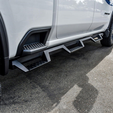Westin 56 - 534765 2020 - 2023 Chevy Silverado 2500/3500 HD HDX Drop Wheel - to - Wheel Nerf Step Bars - 72 in. Long - Rugged Truck Gear