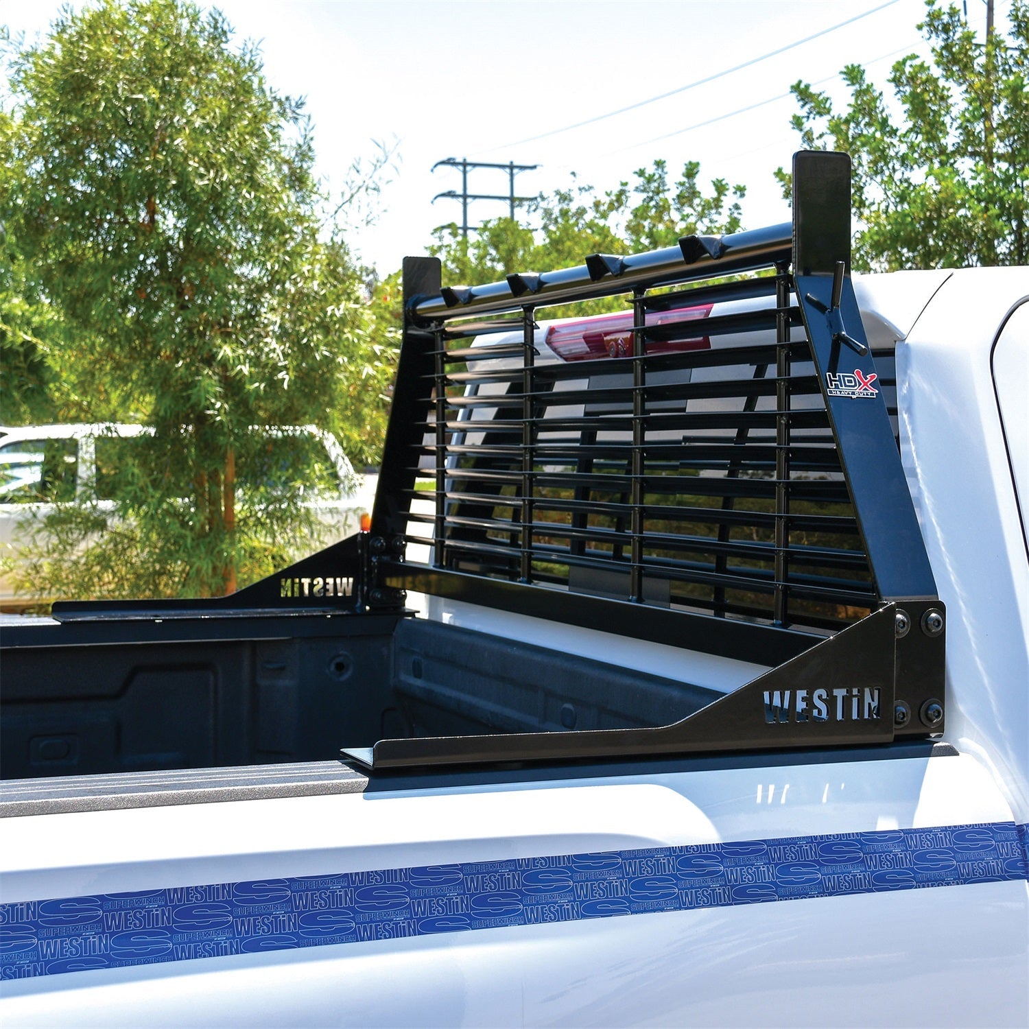 Westin 57 - 8025 1999 - 2023 GMC Sierra 2500/3500 HD HD Headache Rack - Black - Rugged Truck Gear