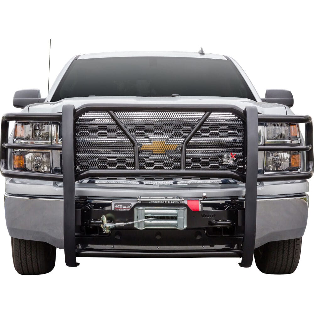 Westin 57 - 93685 Chevy Silverado 1500 2014 - 2015 HDX Winch Mount Grille Black - Rugged Truck Gear