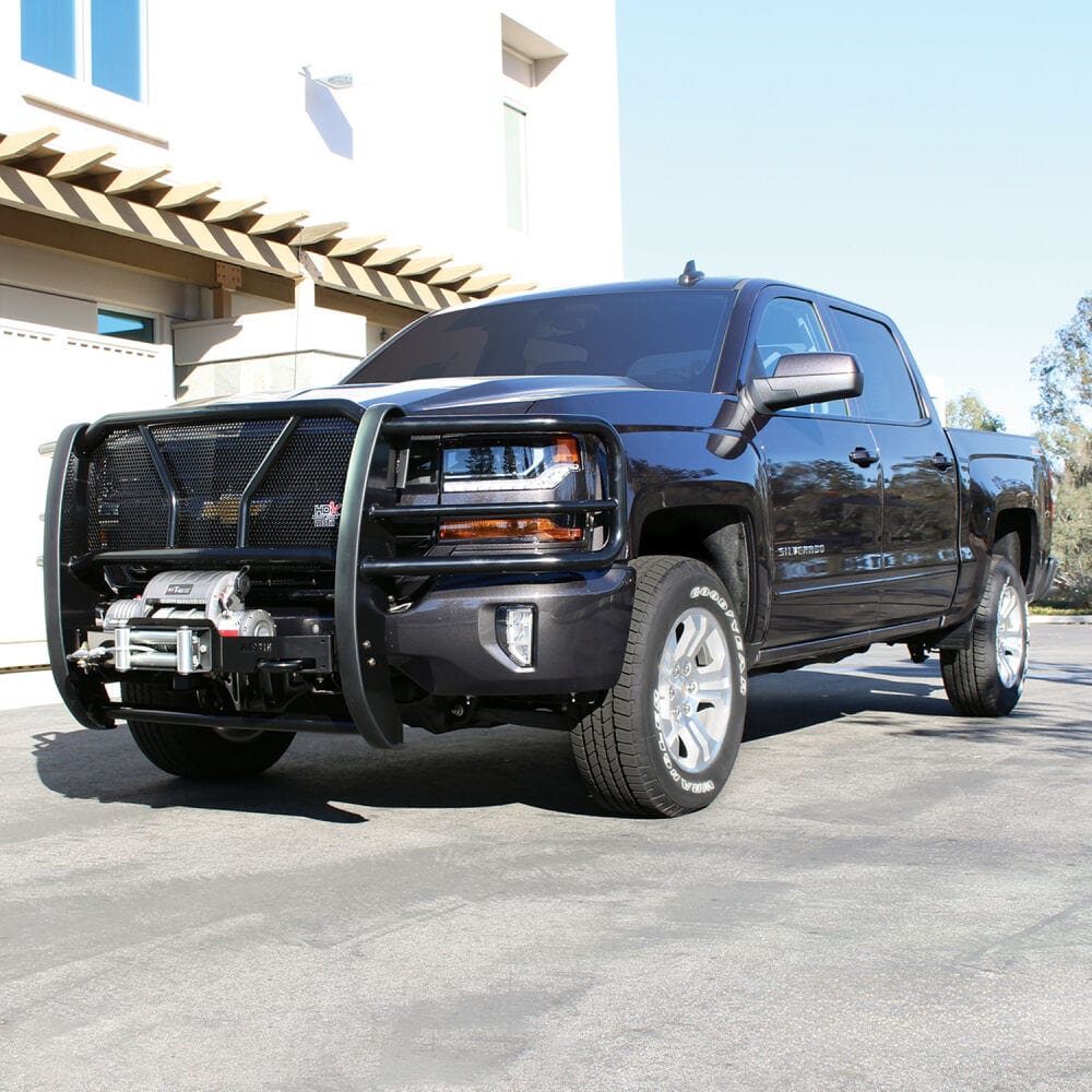 Westin 57 - 93875 Chevy Silverado 1500 2016 - 2018 HDX Winch Mount Grille Black - Rugged Truck Gear