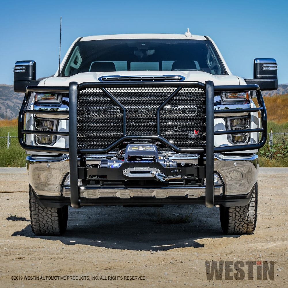 Westin 57 - 93995 2020 - 2024 Chevy Silverado 2500/3500 HD HDX Winch Mount Grille Guard - Rugged Truck Gear