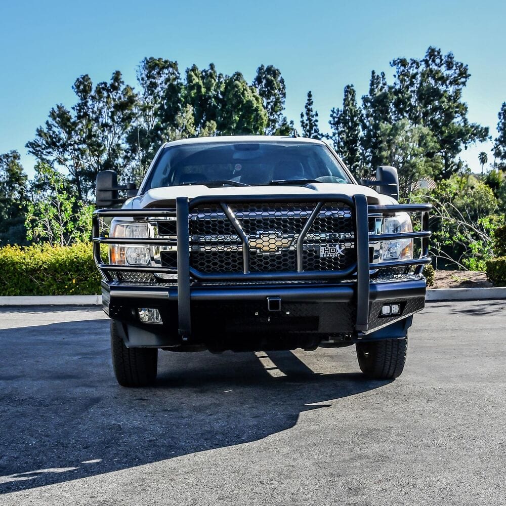 Westin 58 - 31145 Chevy Silverado 2500/3500 HD 2011 - 2014 HDX Bandit Front Bumper Non - Winch Black Finish - Rugged Truck Gear