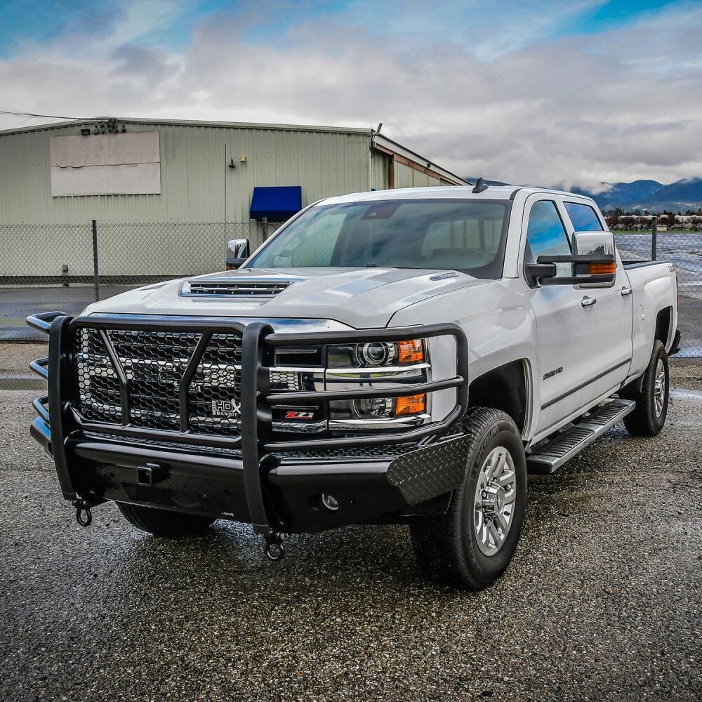 Westin 58 - 31155 Chevy Silverado 2500/3500 HD 2015 - 2019 HDX Bandit Front Bumper Non - Winch Black Finish - Rugged Truck Gear