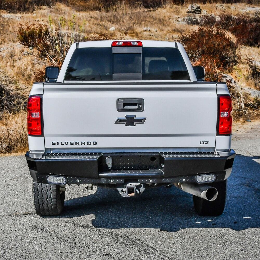 Westin 58 - 341155 Chevy Silverado 2500/3500 HD 2015 - 2019 HDX Bandit Rear Bumper Black Finish - Rugged Truck Gear