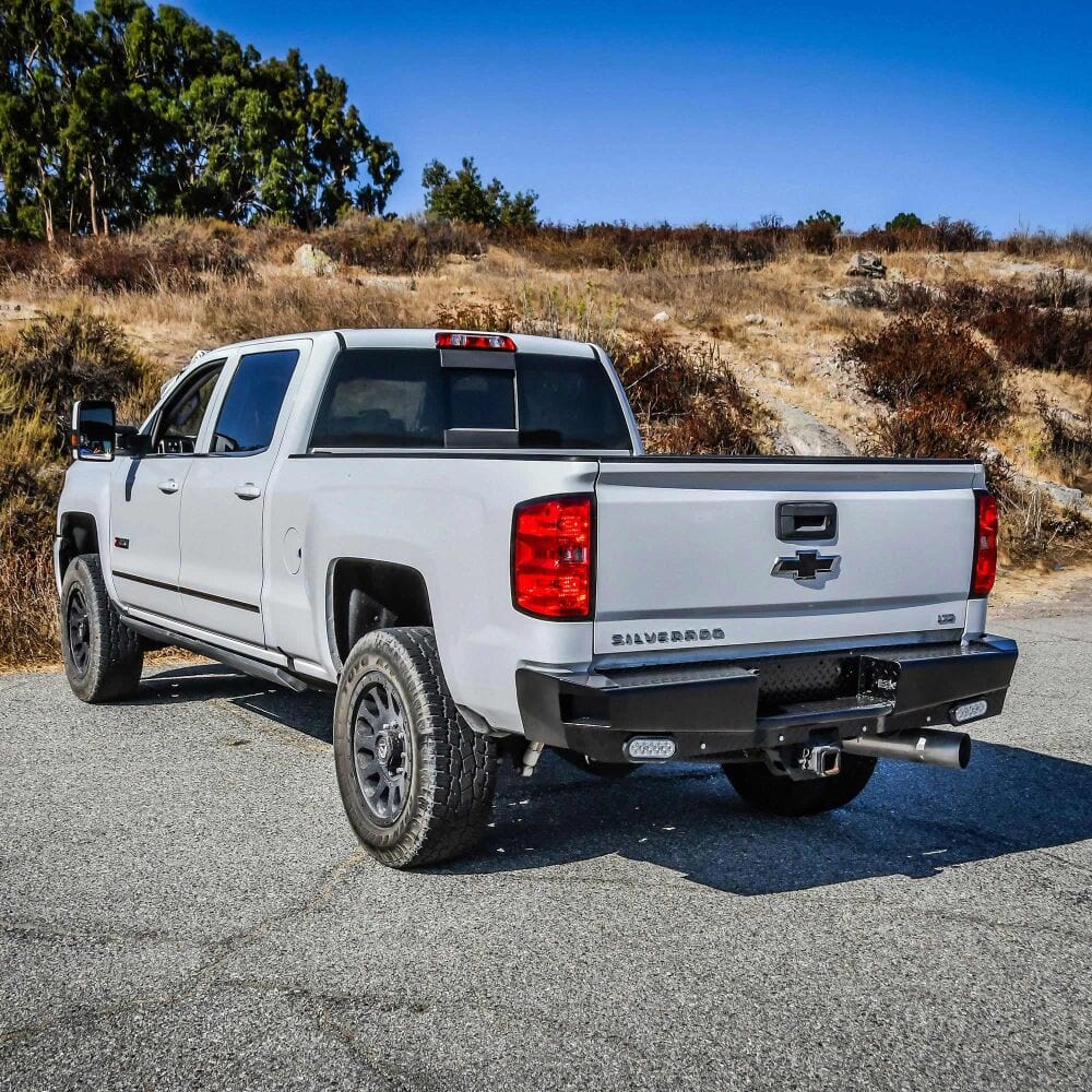 Westin 58 - 341155 Chevy Silverado 2500/3500 HD 2015 - 2019 HDX Bandit Rear Bumper Black Finish - Rugged Truck Gear
