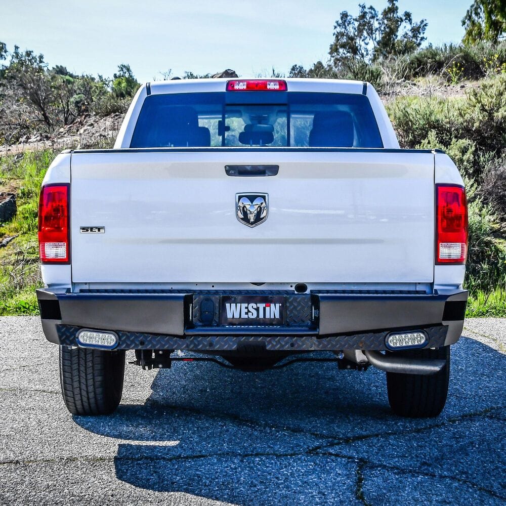Westin 58 - 341175 Dodge Ram 1500 2009 - 2018 HDX Bandit Rear Bumper Black Finish - Rugged Truck Gear