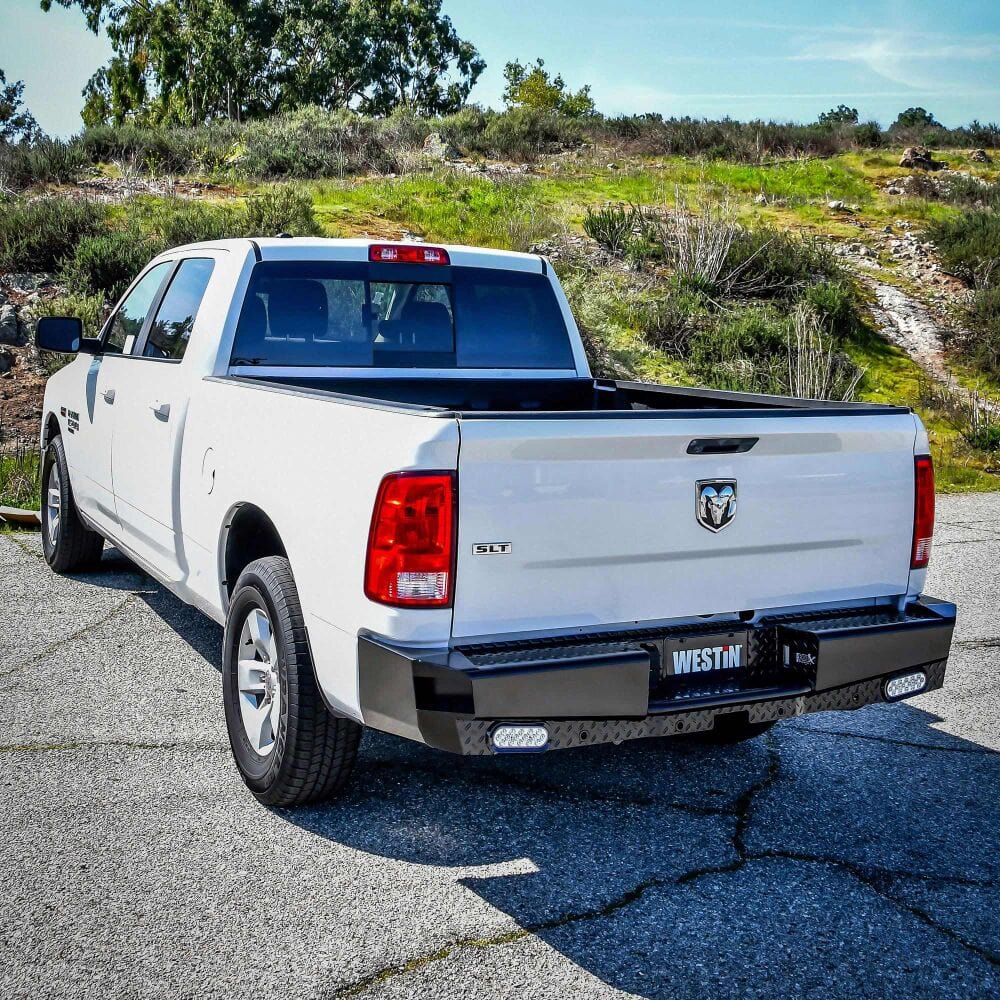 Westin 58 - 341175 Dodge Ram 1500 2009 - 2018 HDX Bandit Rear Bumper Black Finish - Rugged Truck Gear