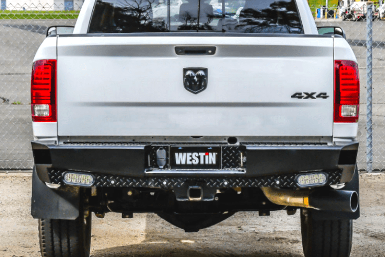 Westin 58 - 341175 Dodge Ram 1500 2009 - 2018 HDX Bandit Rear Bumper Black Finish - Rugged Truck Gear