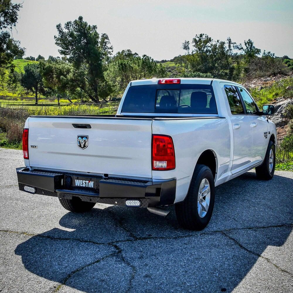 Westin 58 - 341175 Dodge Ram 1500 2009 - 2018 HDX Bandit Rear Bumper Black Finish - Rugged Truck Gear
