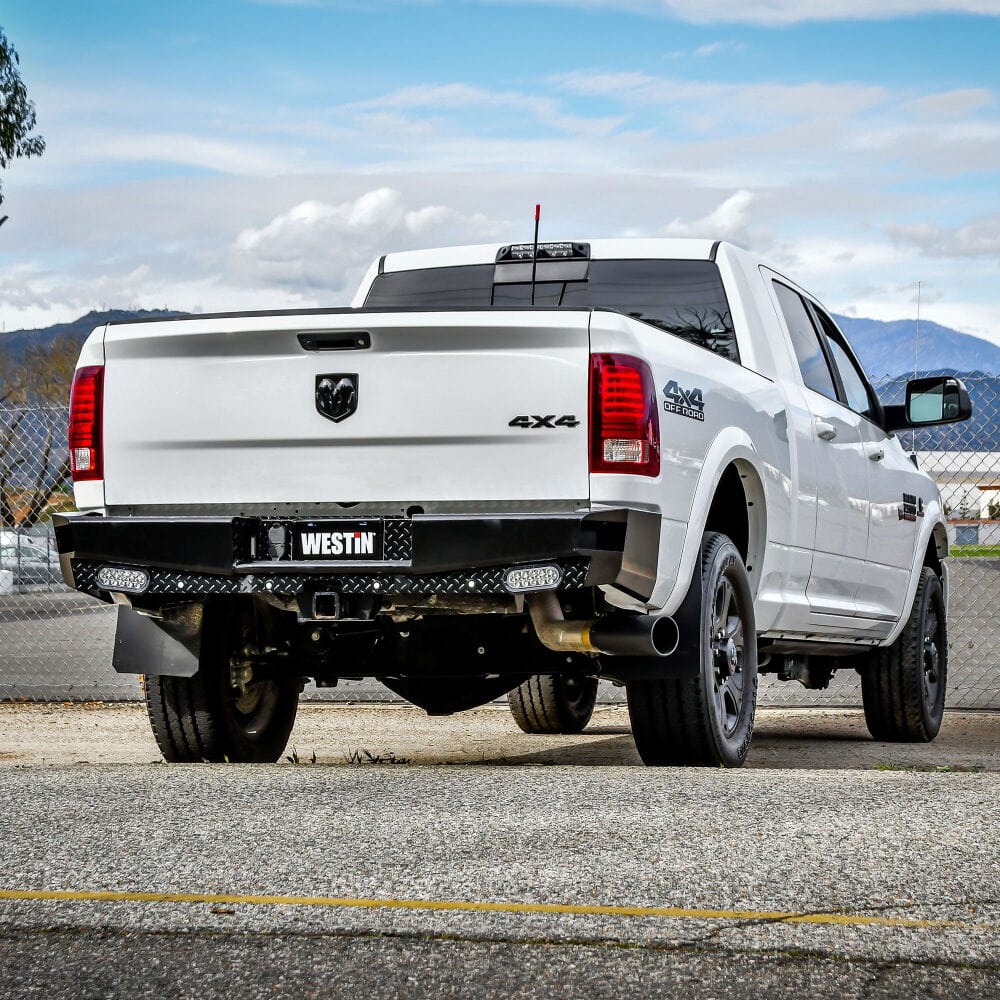 Westin 58 - 341175 Dodge Ram 1500 2009 - 2018 HDX Bandit Rear Bumper Black Finish - Rugged Truck Gear