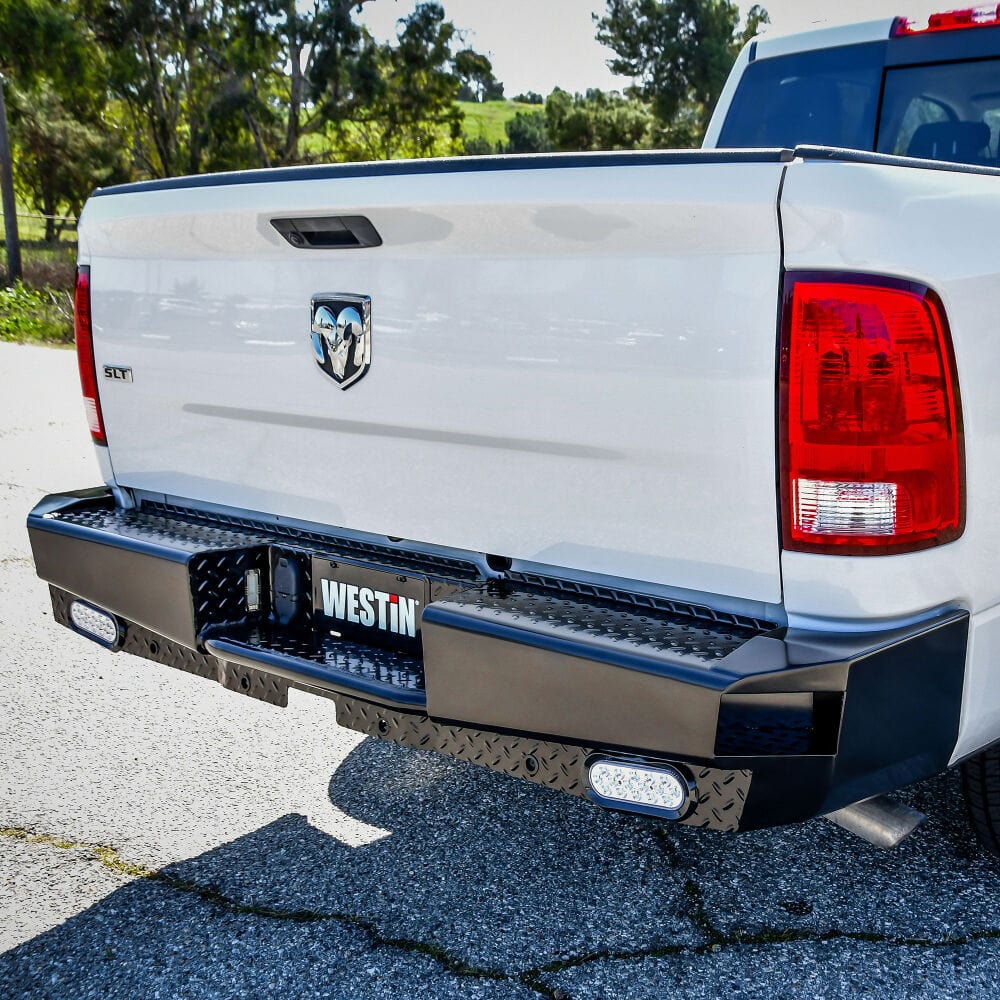 Westin 58 - 341175 Dodge Ram 1500 2009 - 2018 HDX Bandit Rear Bumper Black Finish - Rugged Truck Gear